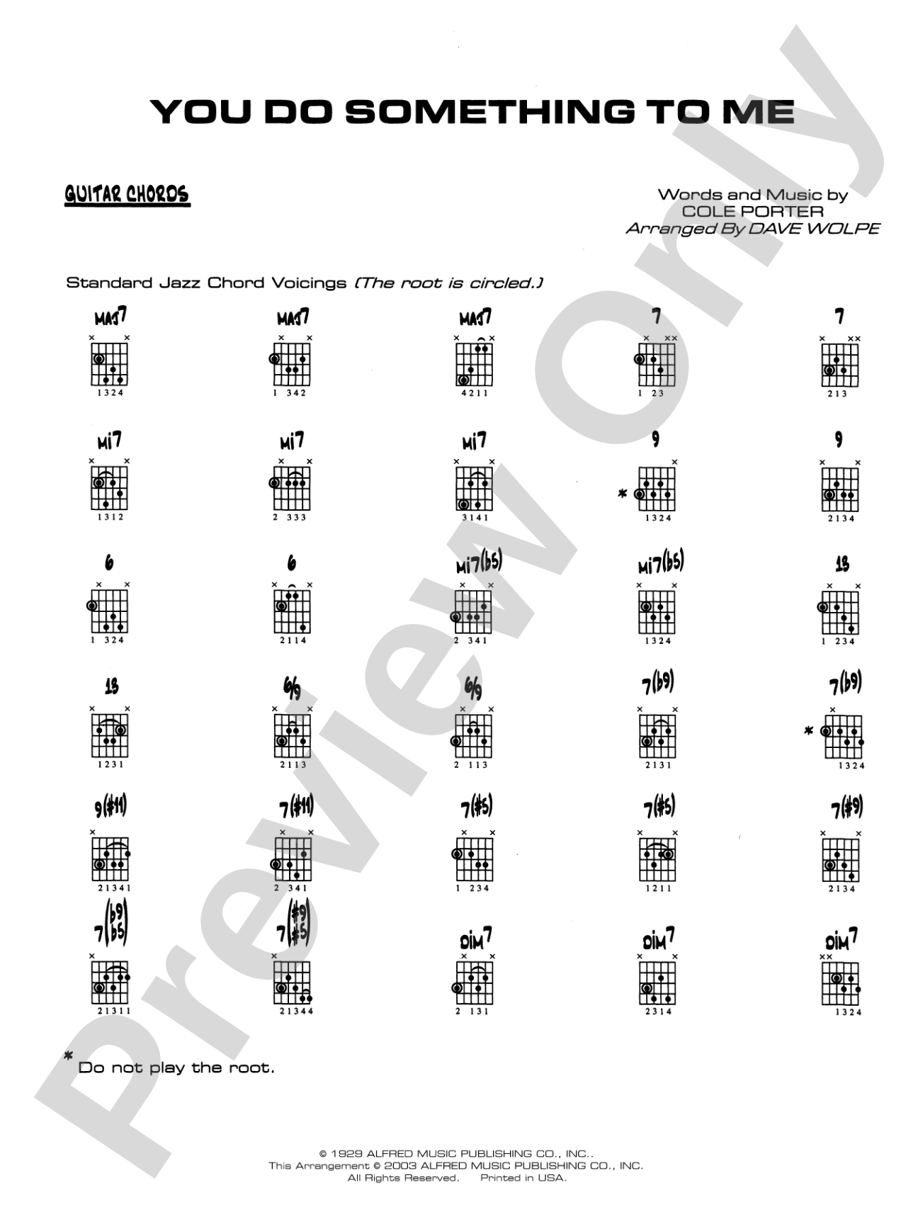 You Do Something to Me: Guitar Chords