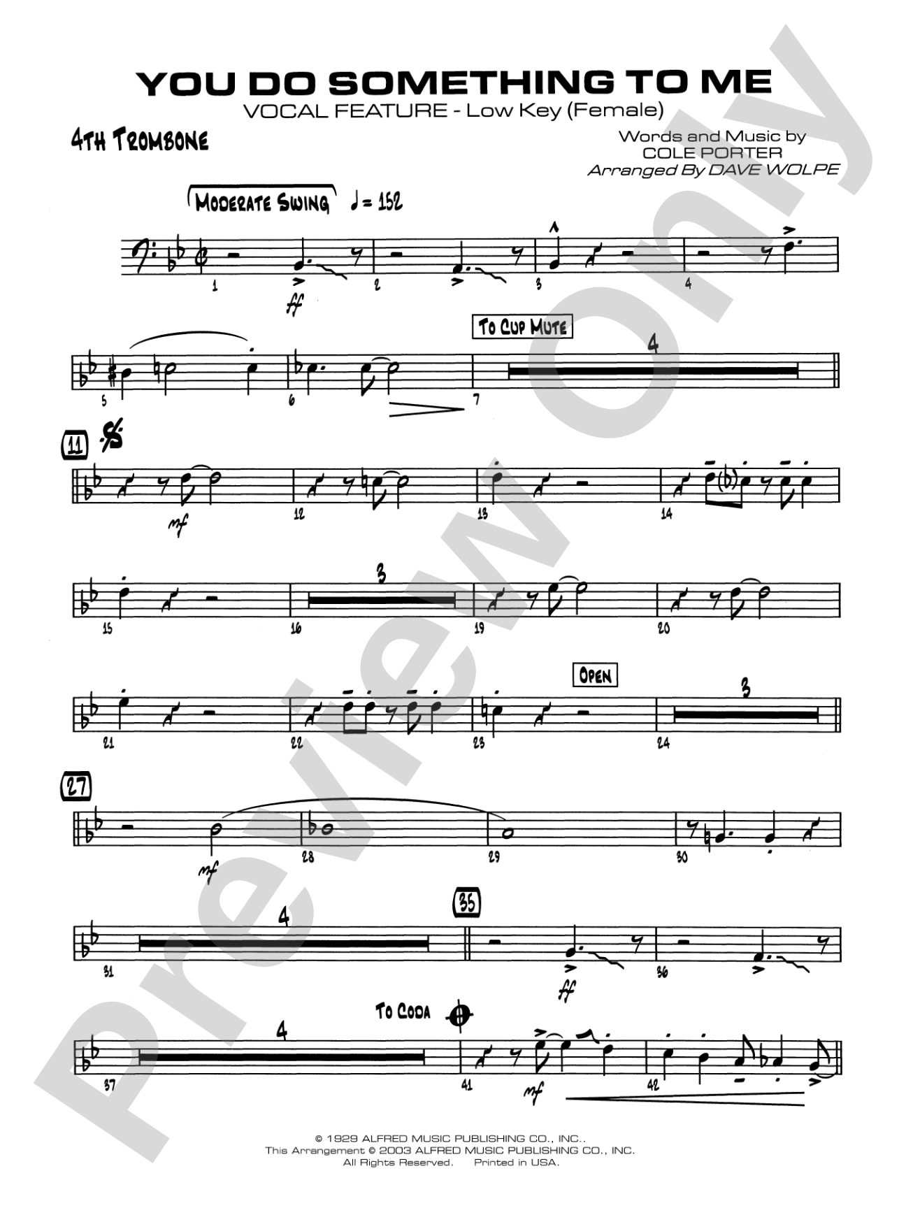 You Do Something to Me: 4th Trombone