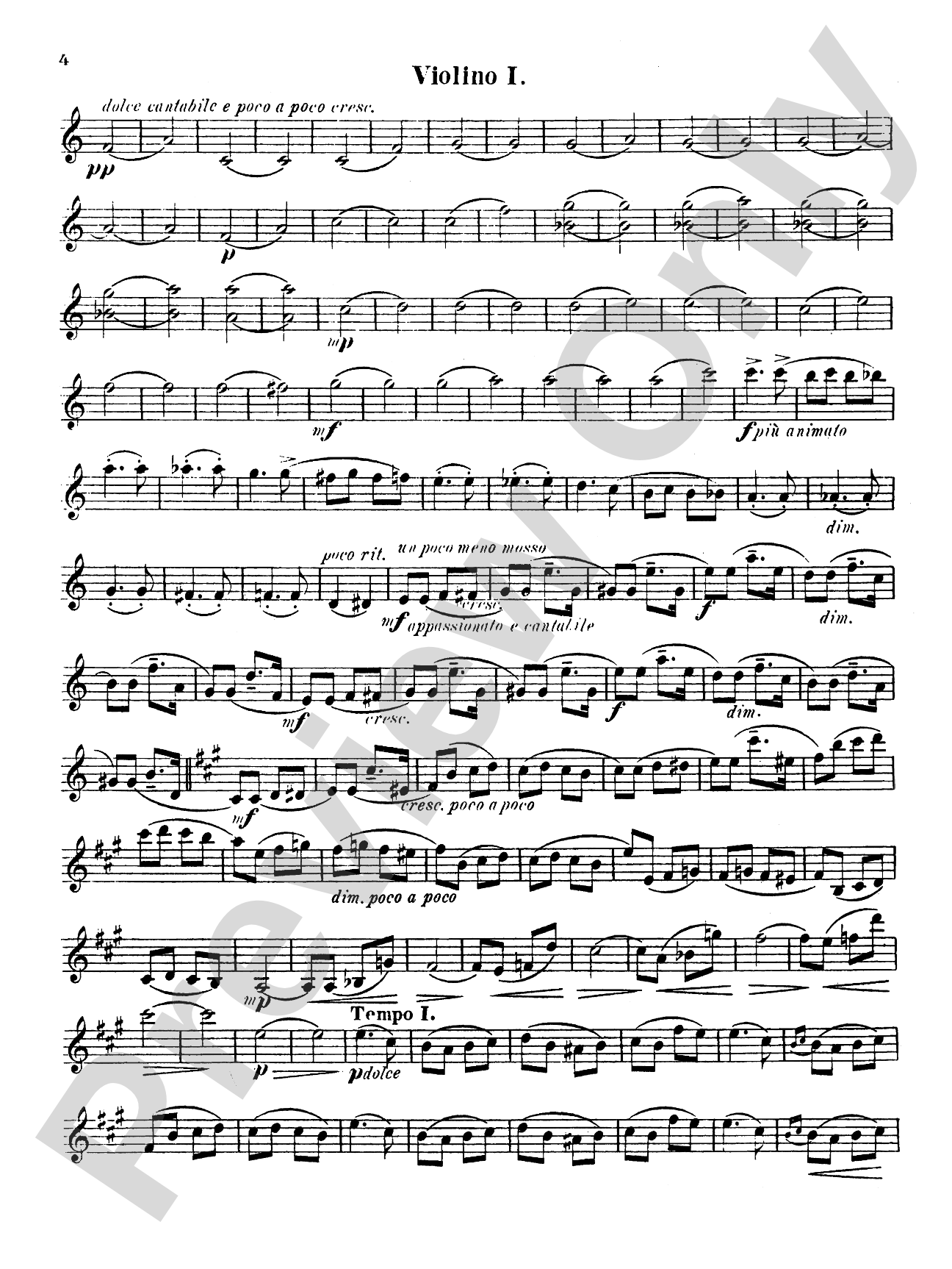 String Quartet No. 1 in A: String Quartet Book