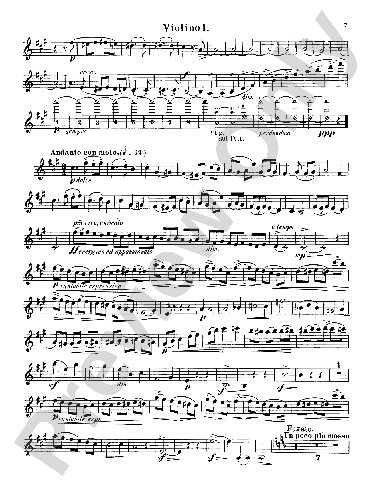 String Quartet No. 1 in A: String Quartet Book