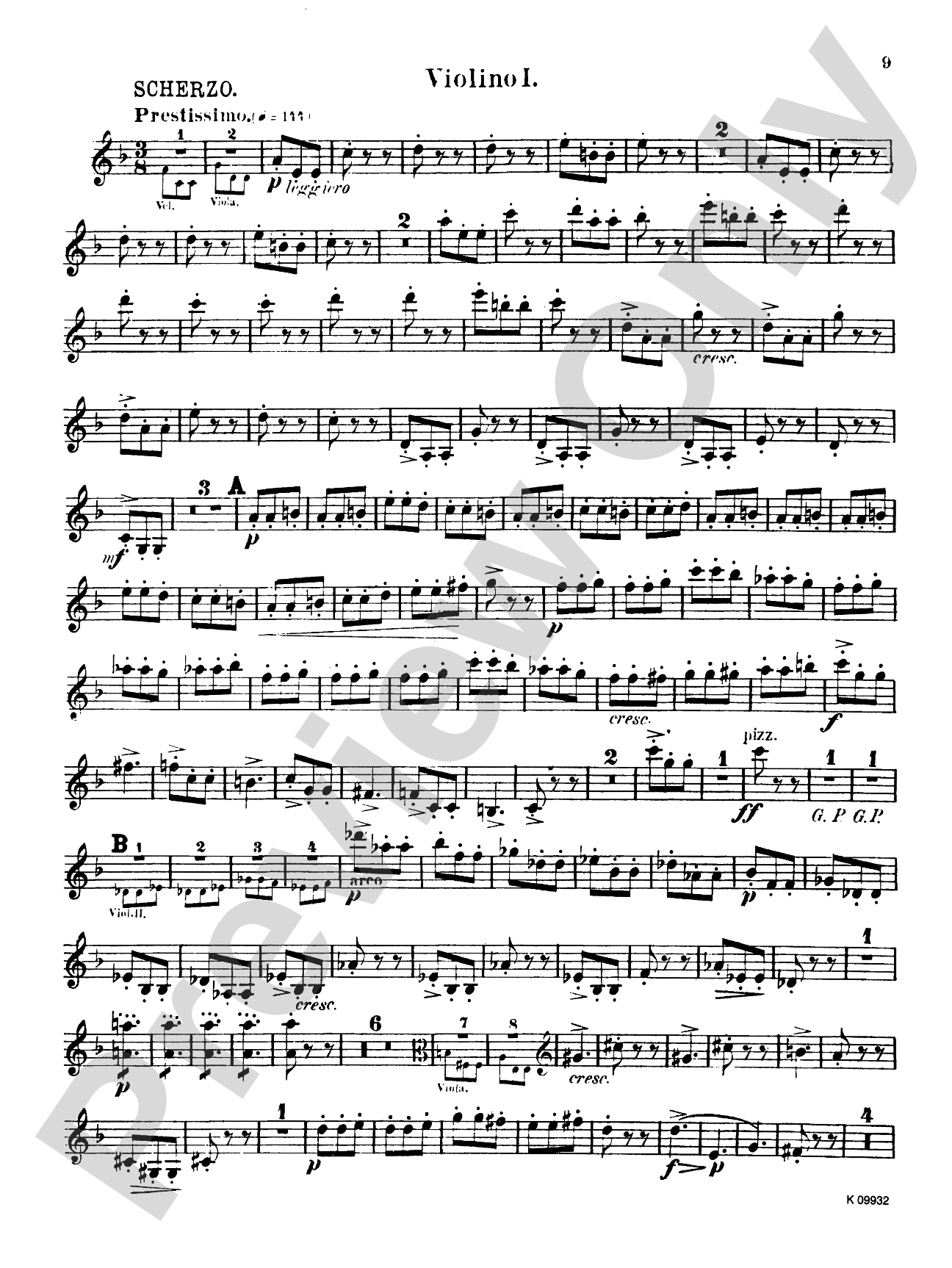 String Quartet No. 1 in A: String Quartet Book