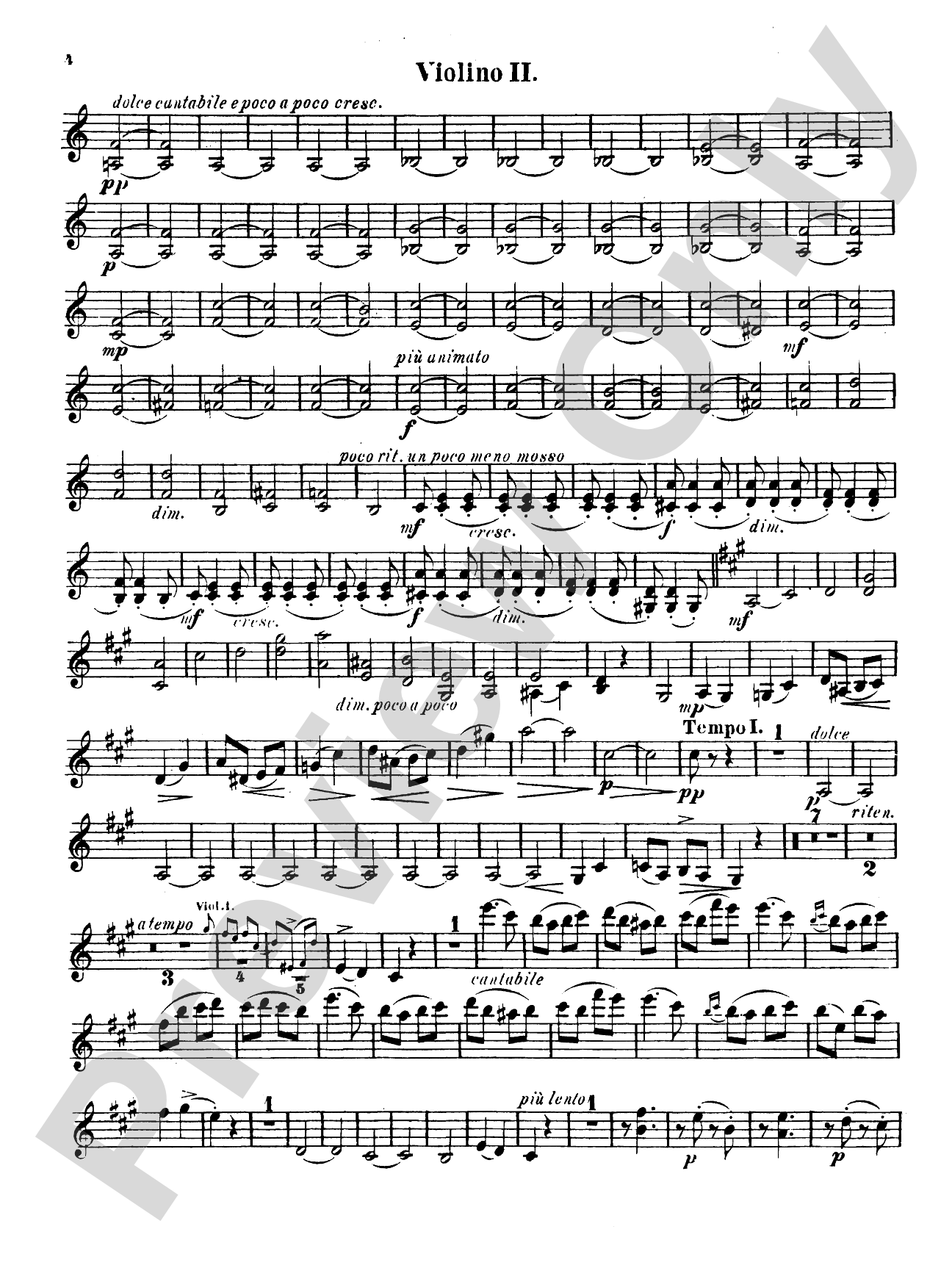 String Quartet No. 1 in A: 2nd Violin