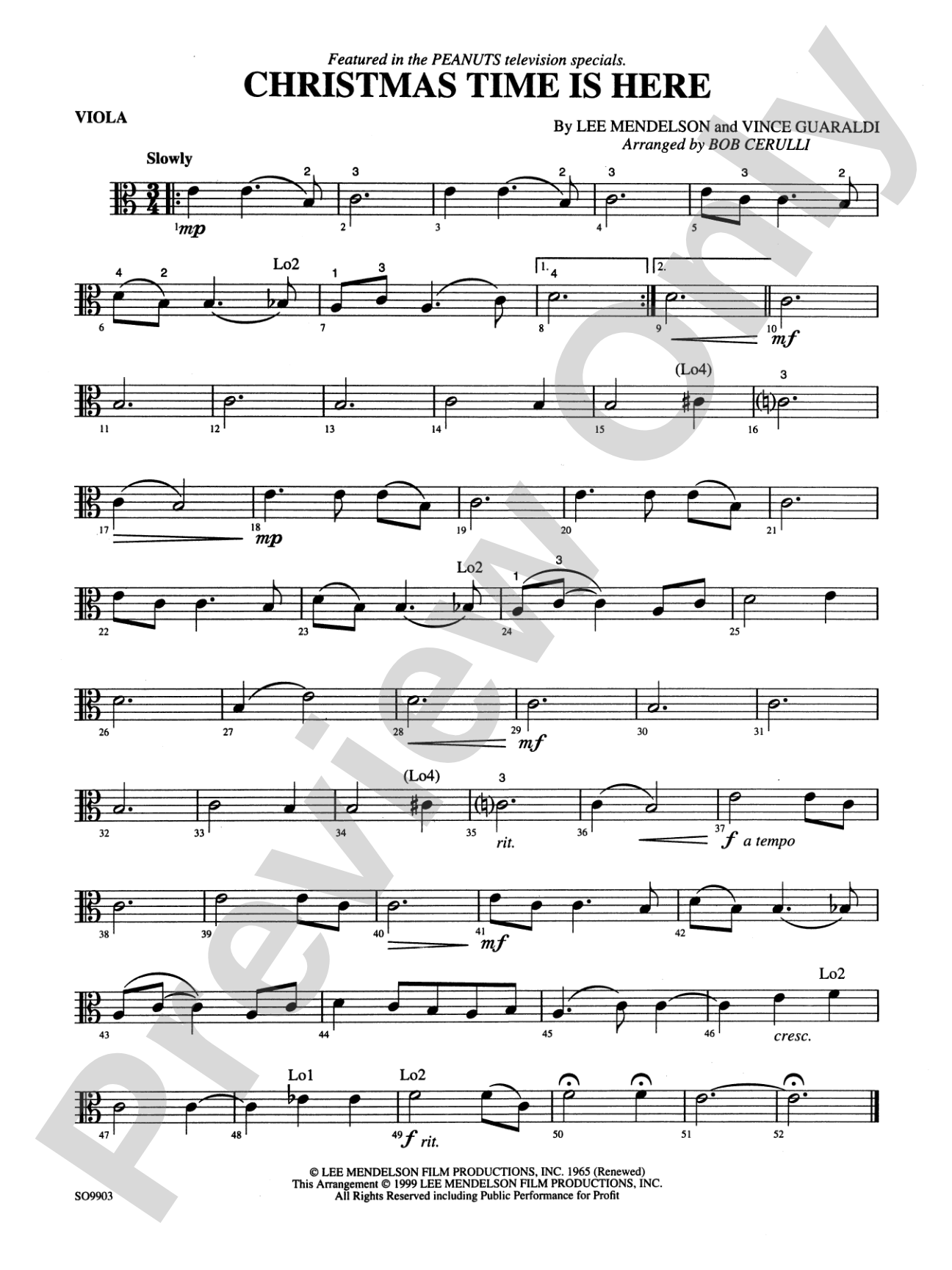Christmas Time Is Here: Viola