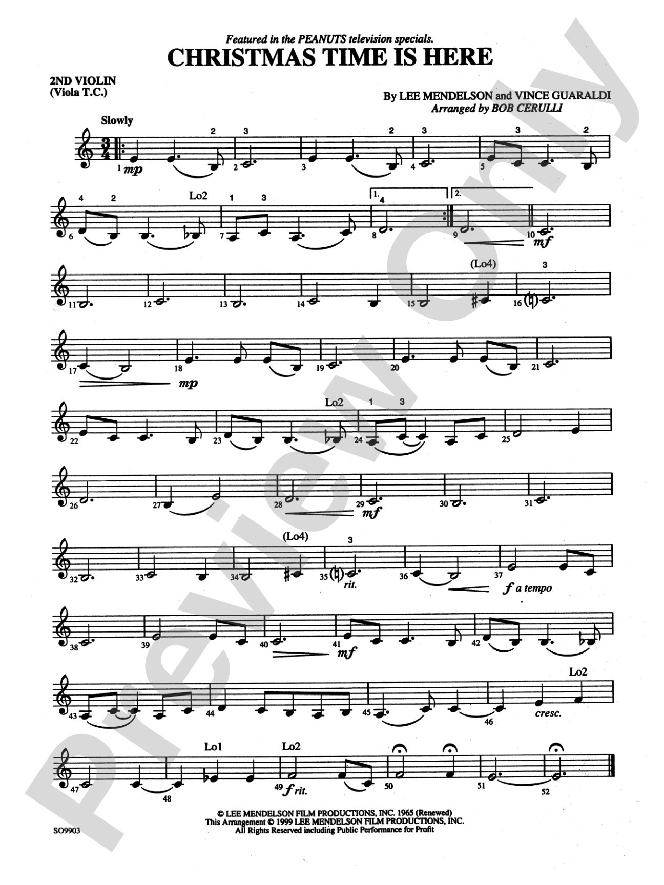 Christmas Time Is Here: 2nd Violin