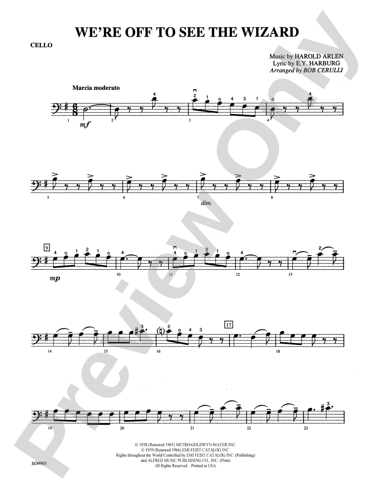 We're Off to See the Wizard: Cello
