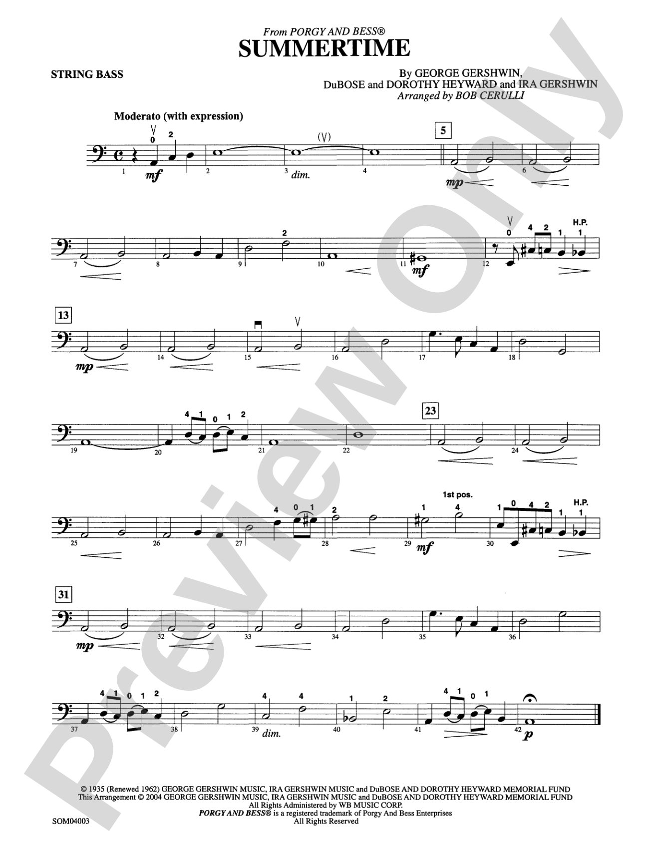 Summertime: String Bass