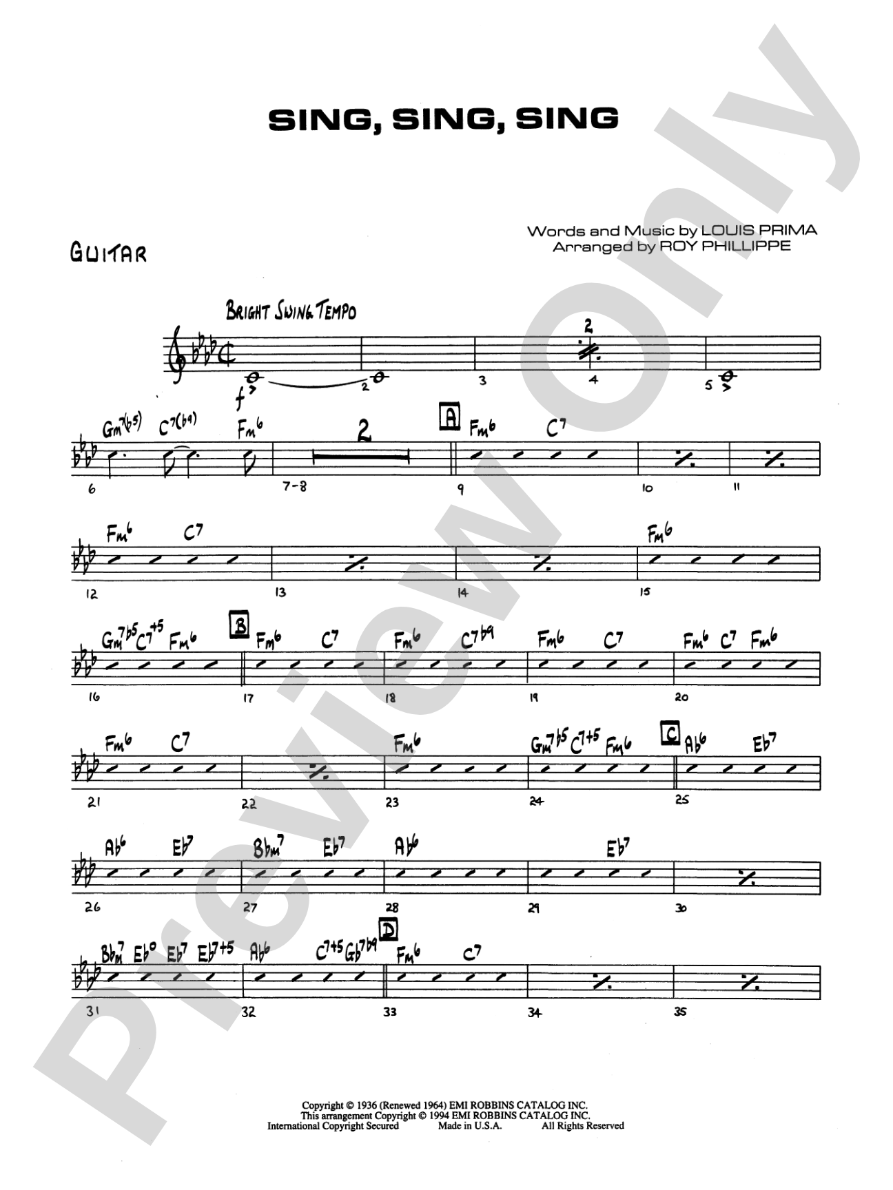 Sing, Sing, Sing: Guitar