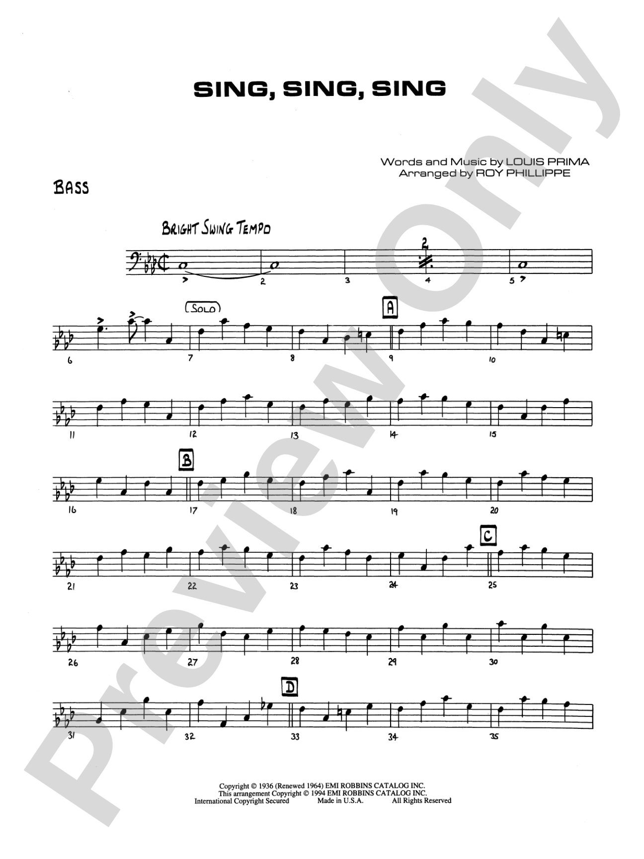 Sing, Sing, Sing: String Bass