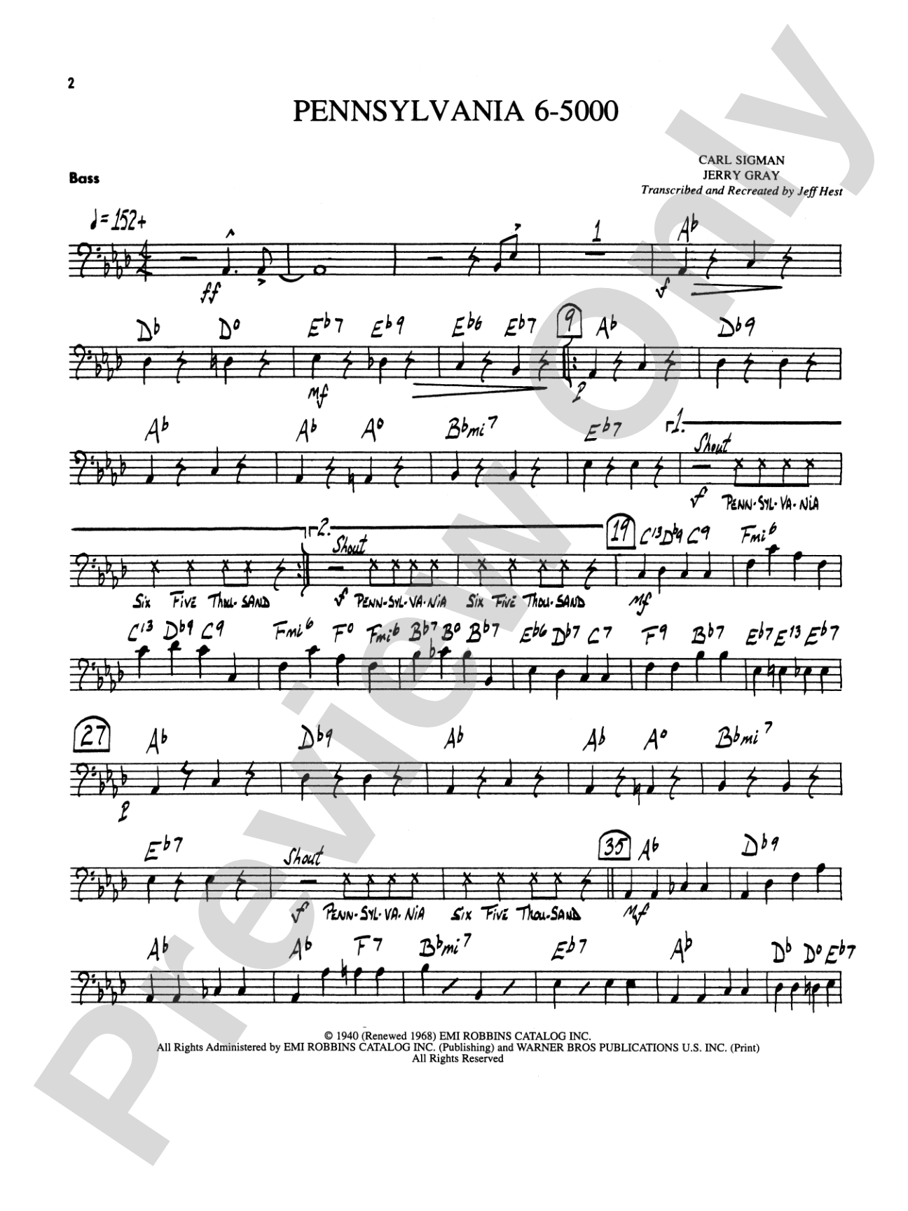 Pennsylvania 6-5000: String Bass