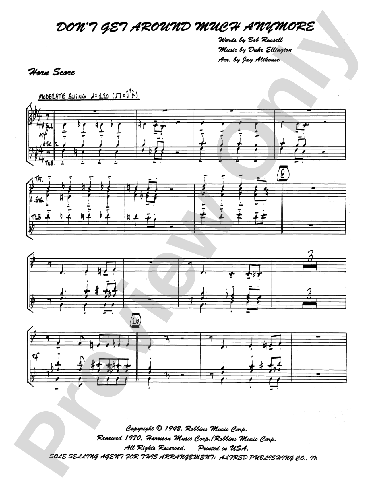 Don't Get Around Much Anymore: Choral SoundPax