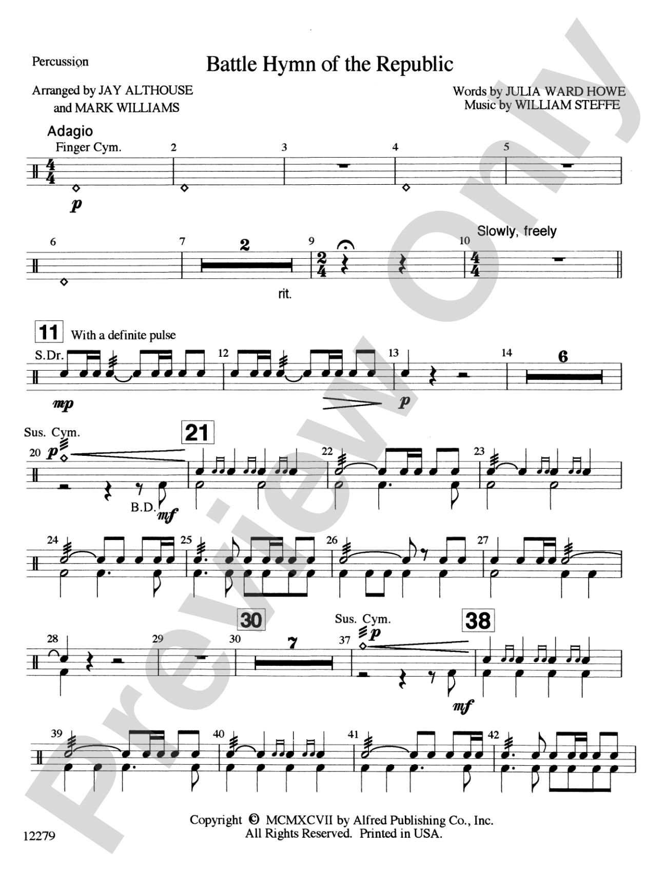 Battle Hymn of the Republic: 1st Percussion: Choral SoundPax