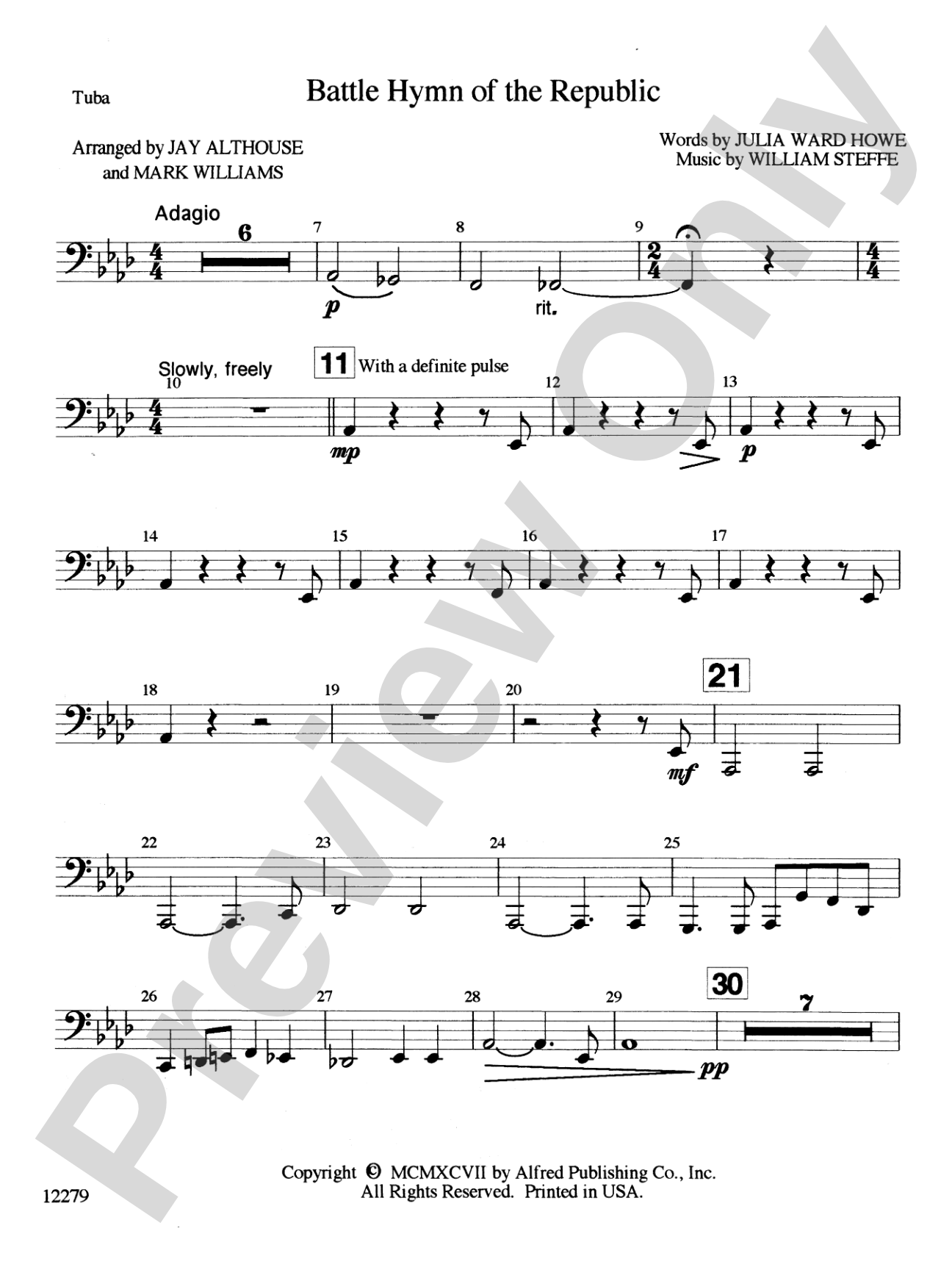 Battle Hymn of the Republic: Tuba: Choral SoundPax