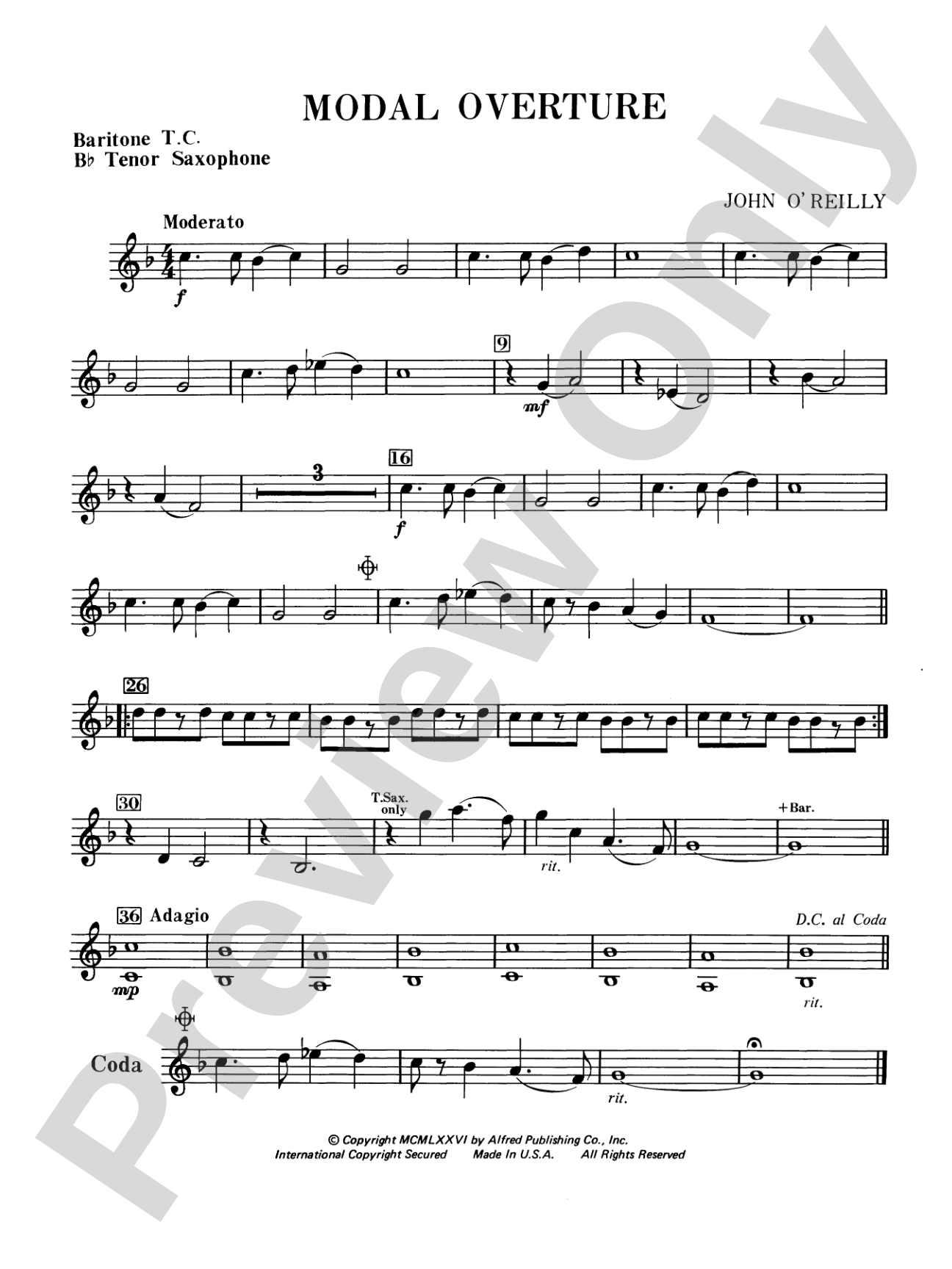 Modal Overture: Baritone T.C.
