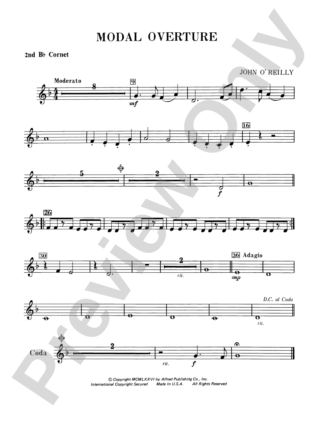 Modal Overture: 2nd B-flat Cornet