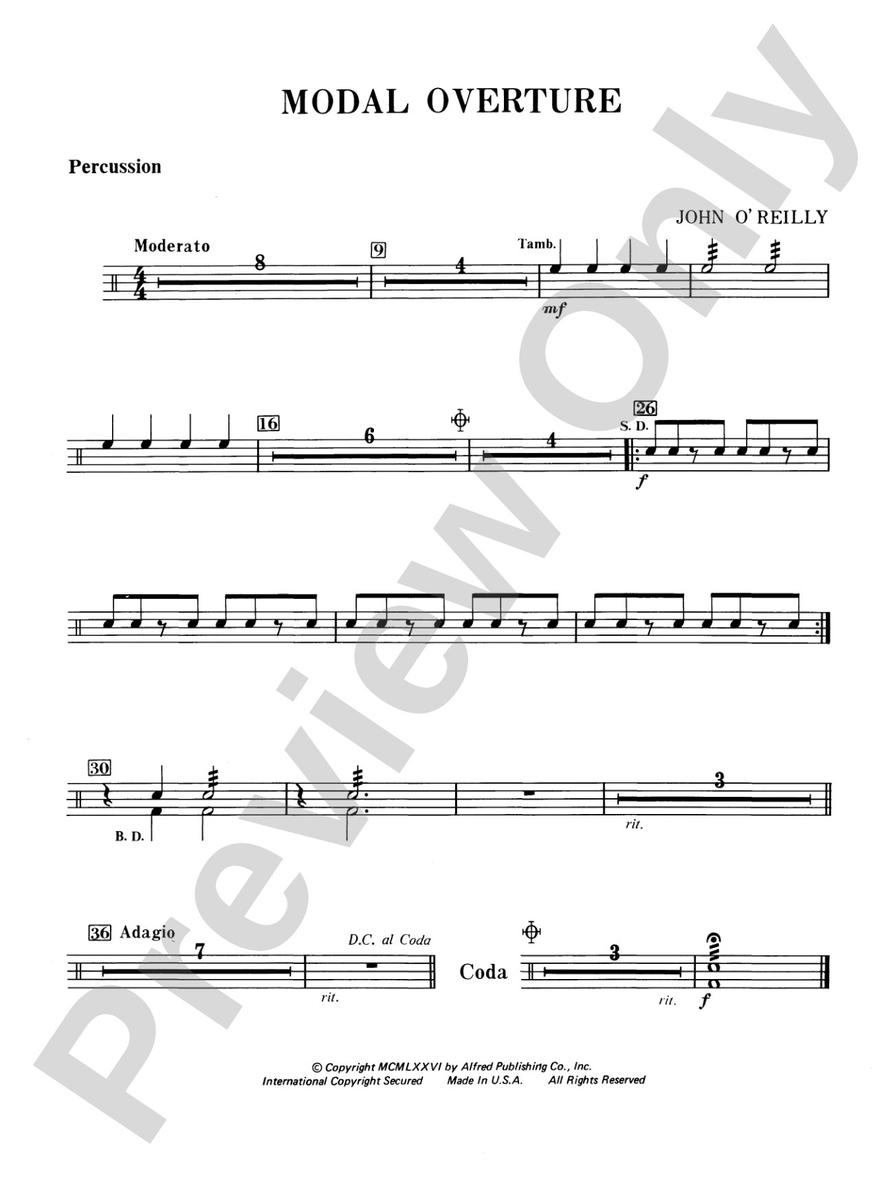 Modal Overture: 1st Percussion