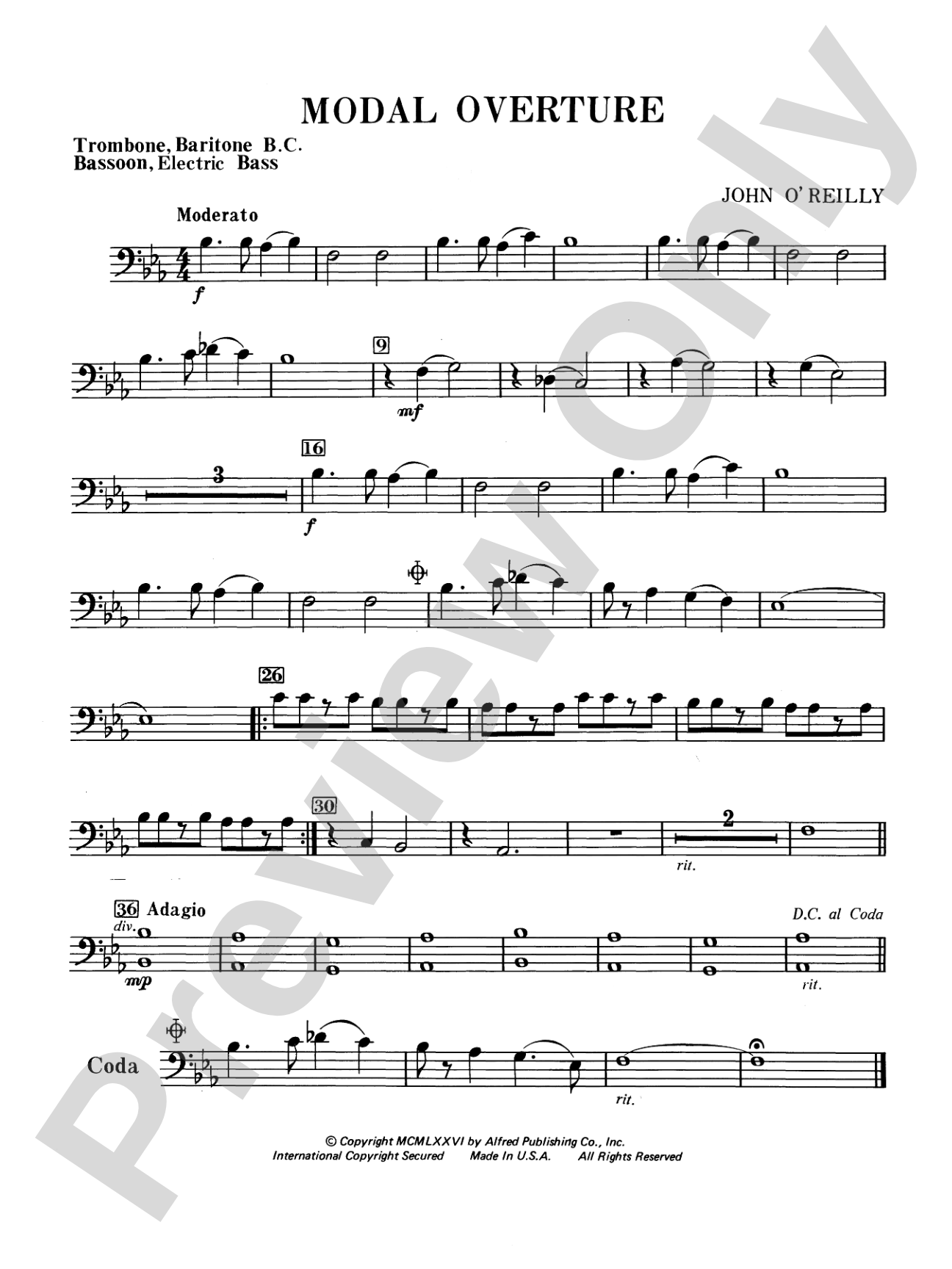 Modal Overture: 1st Trombone