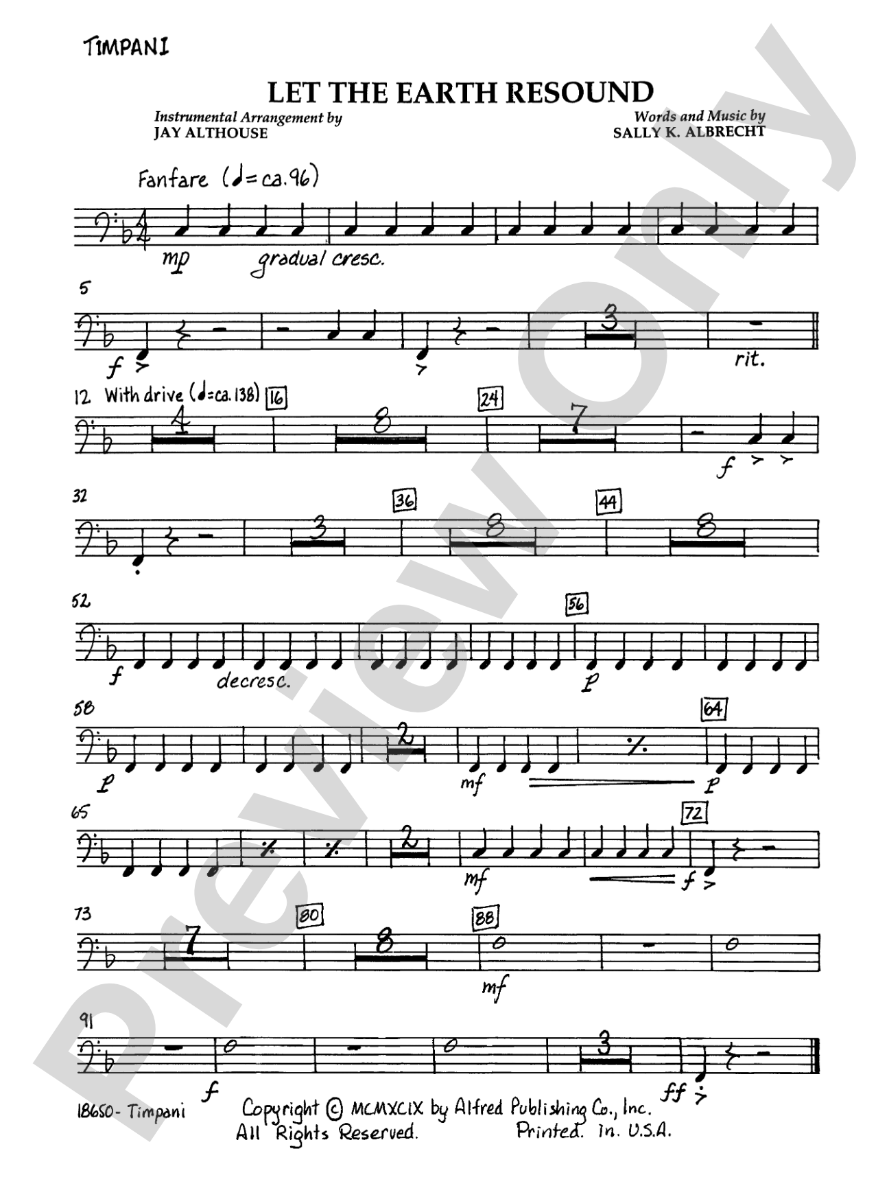 Let the Earth Resound: Timpani: Choral SoundPax
