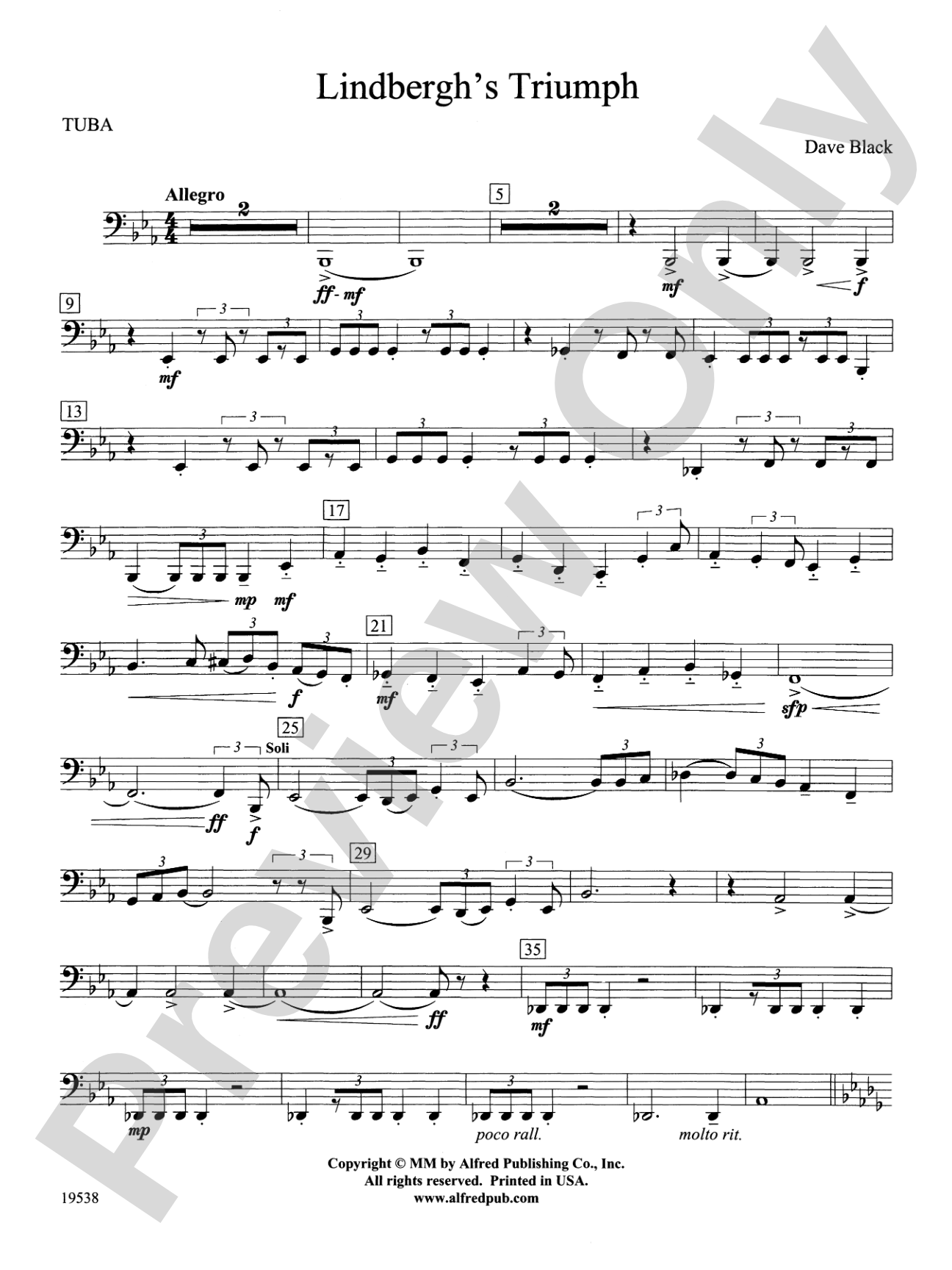 Lindbergh's Triumph: Tuba
