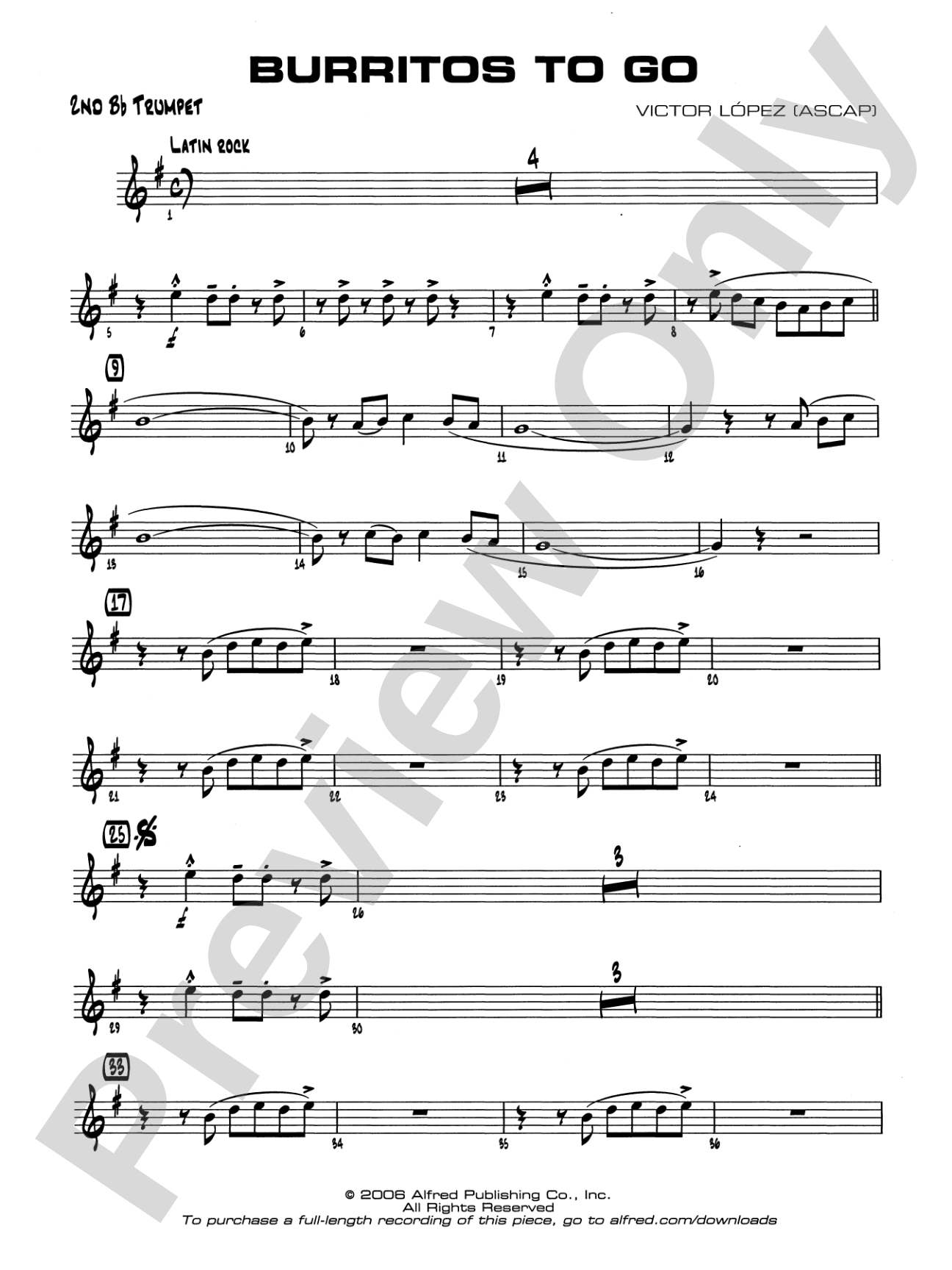 Burritos to Go: 2nd B-flat Trumpet