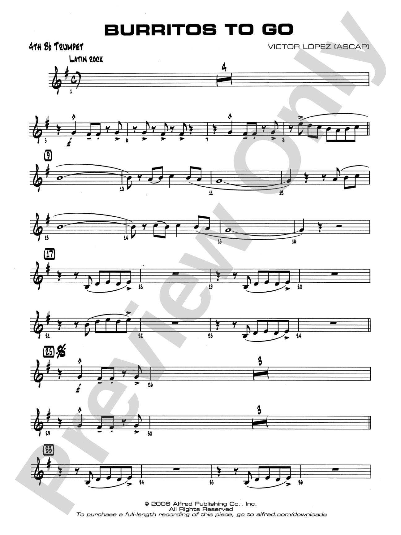 Burritos to Go: 4th B-flat Trumpet
