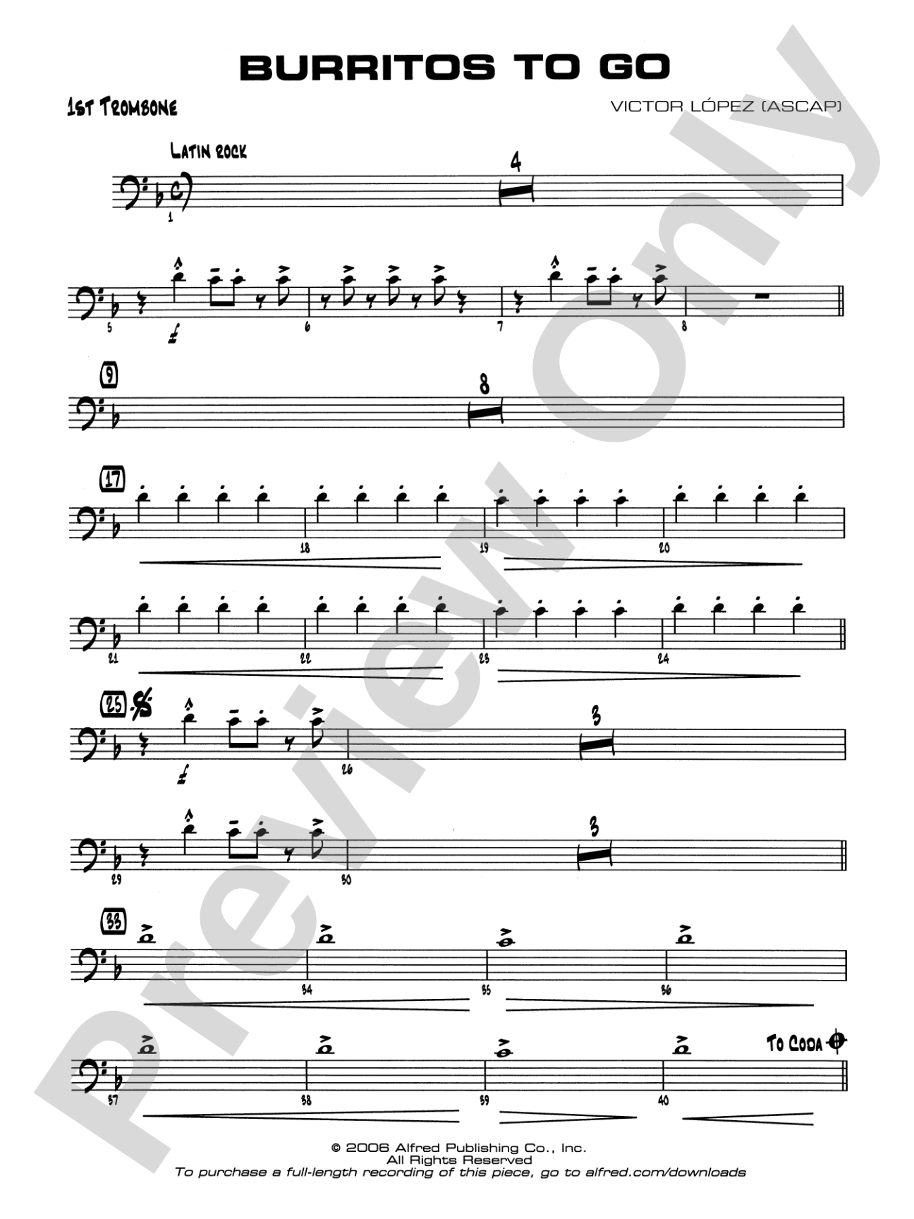 Burritos to Go: 1st Trombone