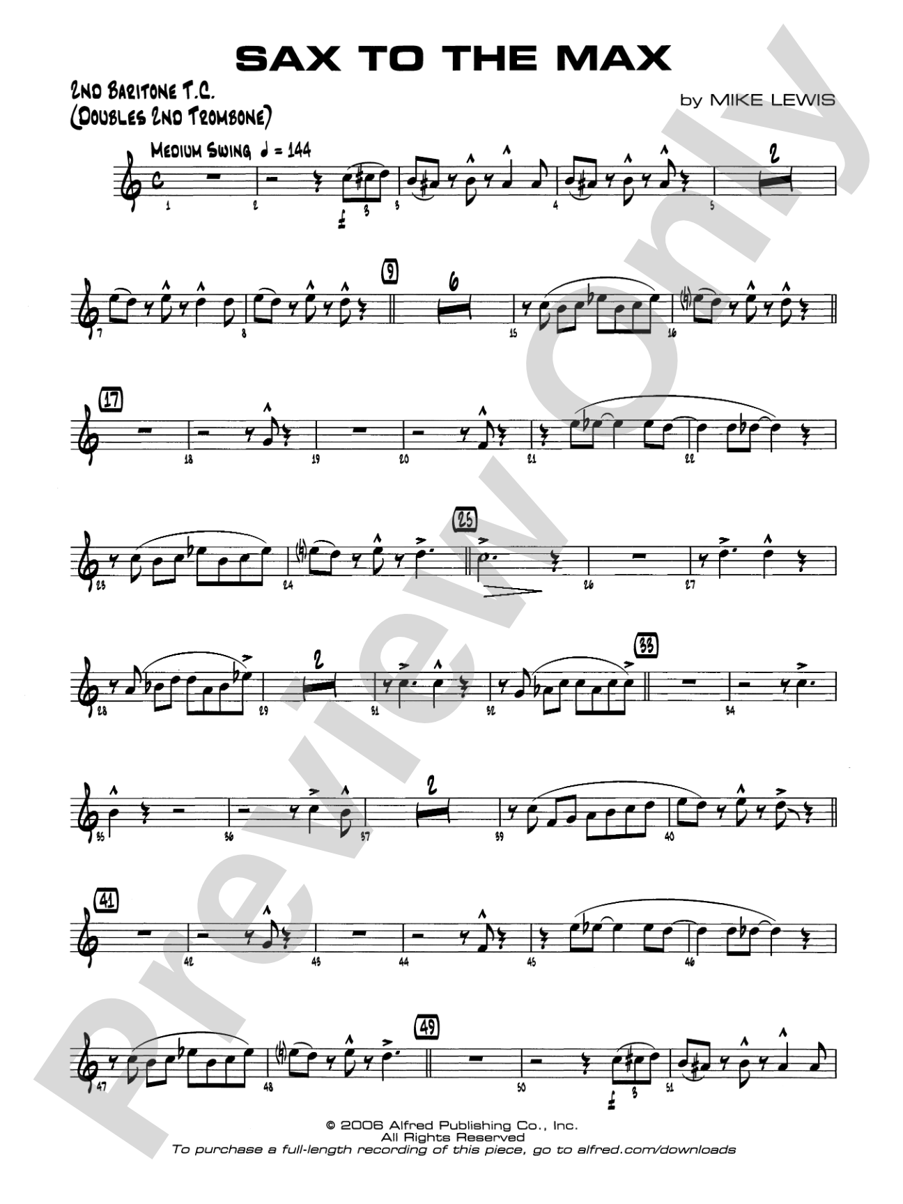 Sax to the Max: 2nd Baritone T.C.