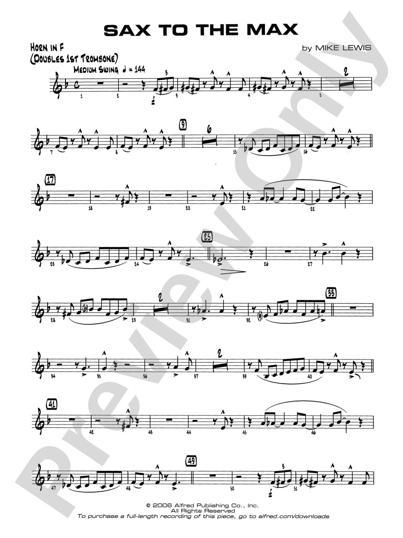 Sax to the Max: 1st F Horn