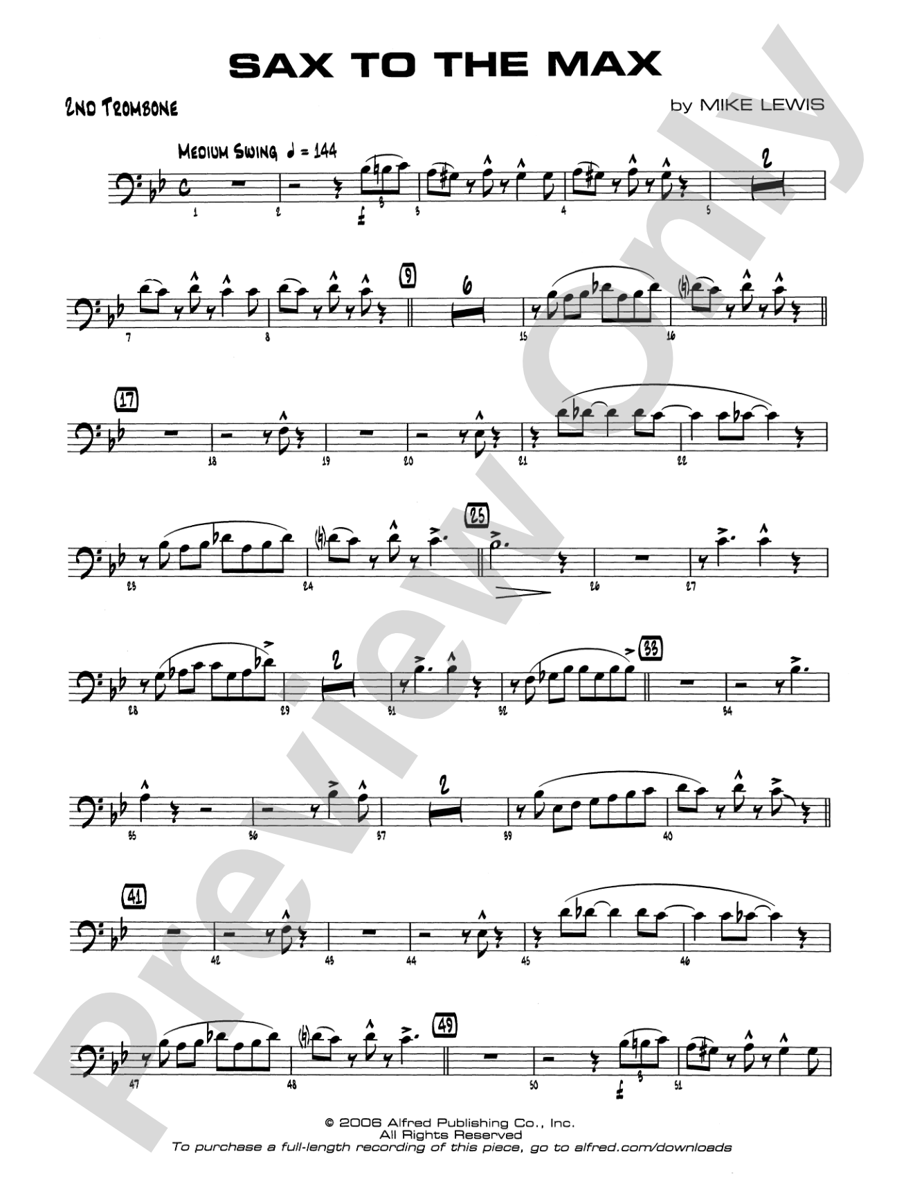 Sax to the Max: 2nd Trombone