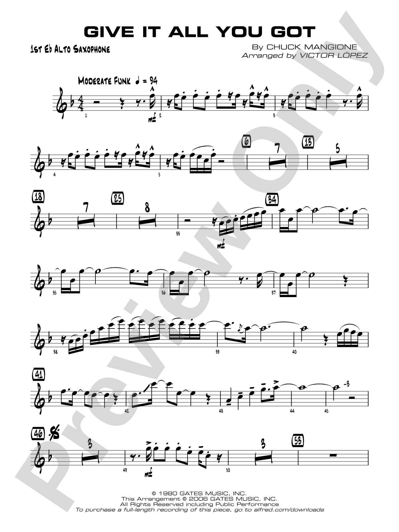Give It All You Got: E-flat Alto Saxophone