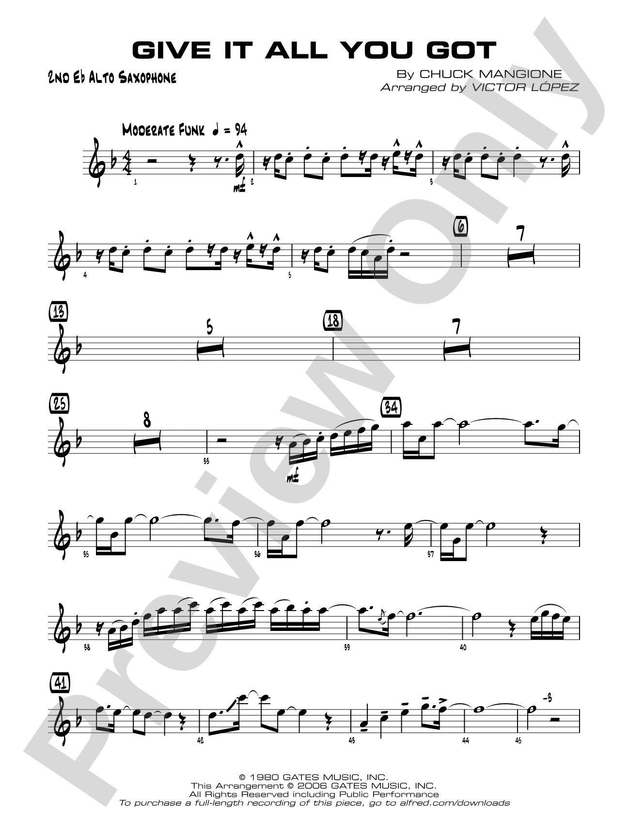 Give It All You Got: 2nd E-flat Alto Saxophone