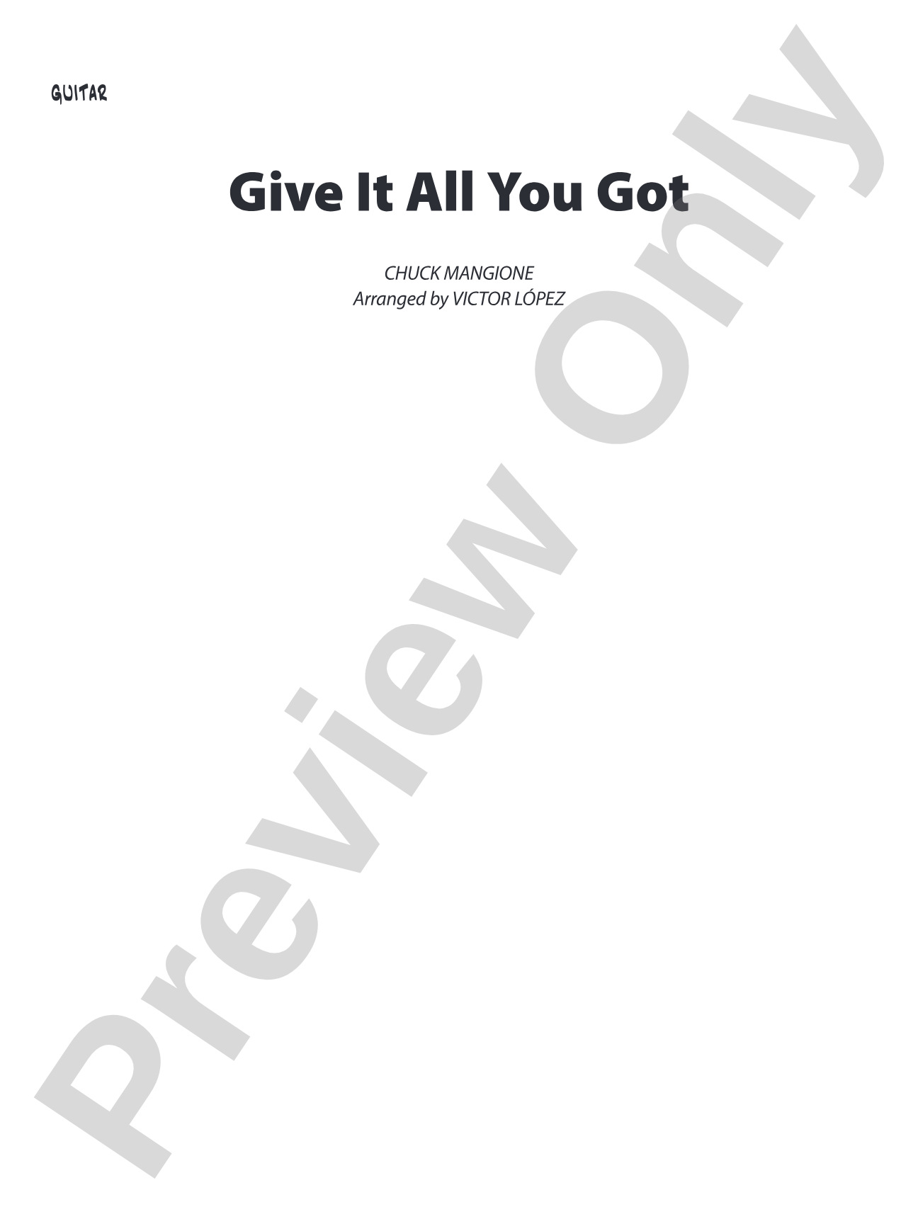 Give It All You Got: Guitar