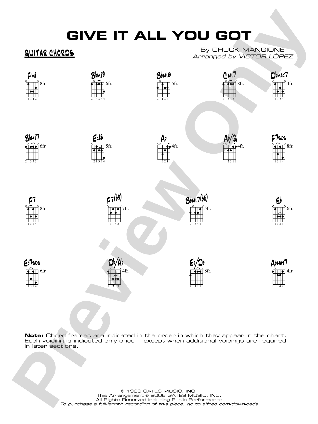 Give It All You Got: Guitar Chords