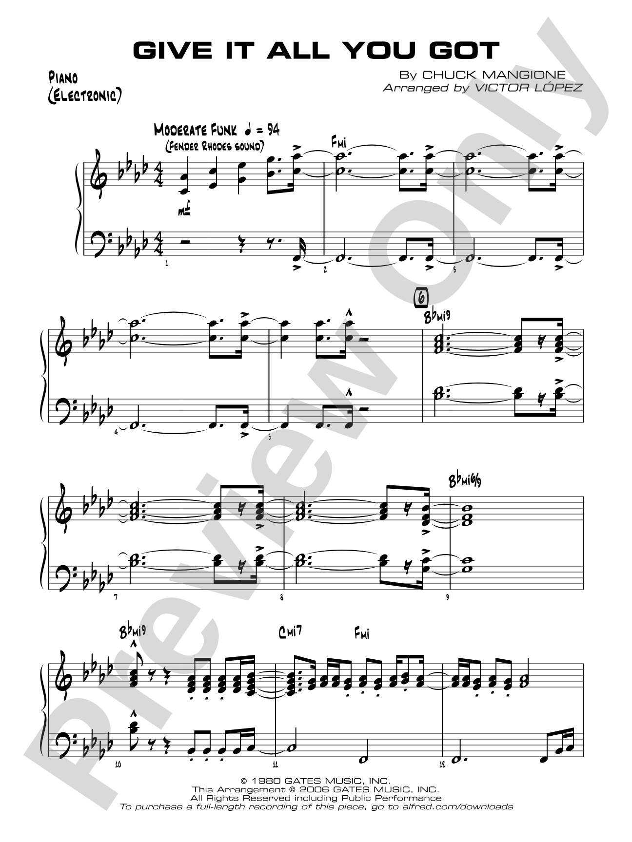 Give It All You Got: Piano Accompaniment