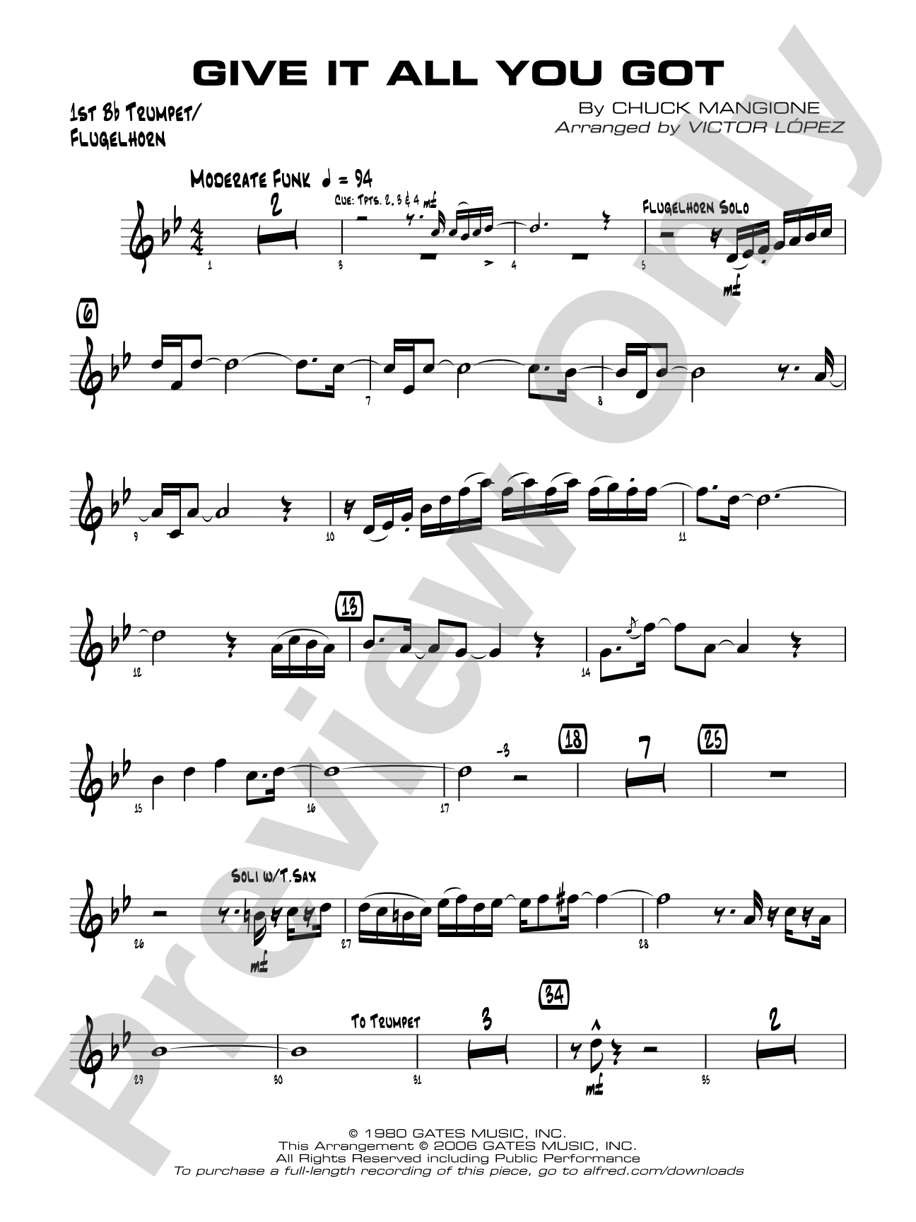 Give It All You Got: 1st B-flat Trumpet
