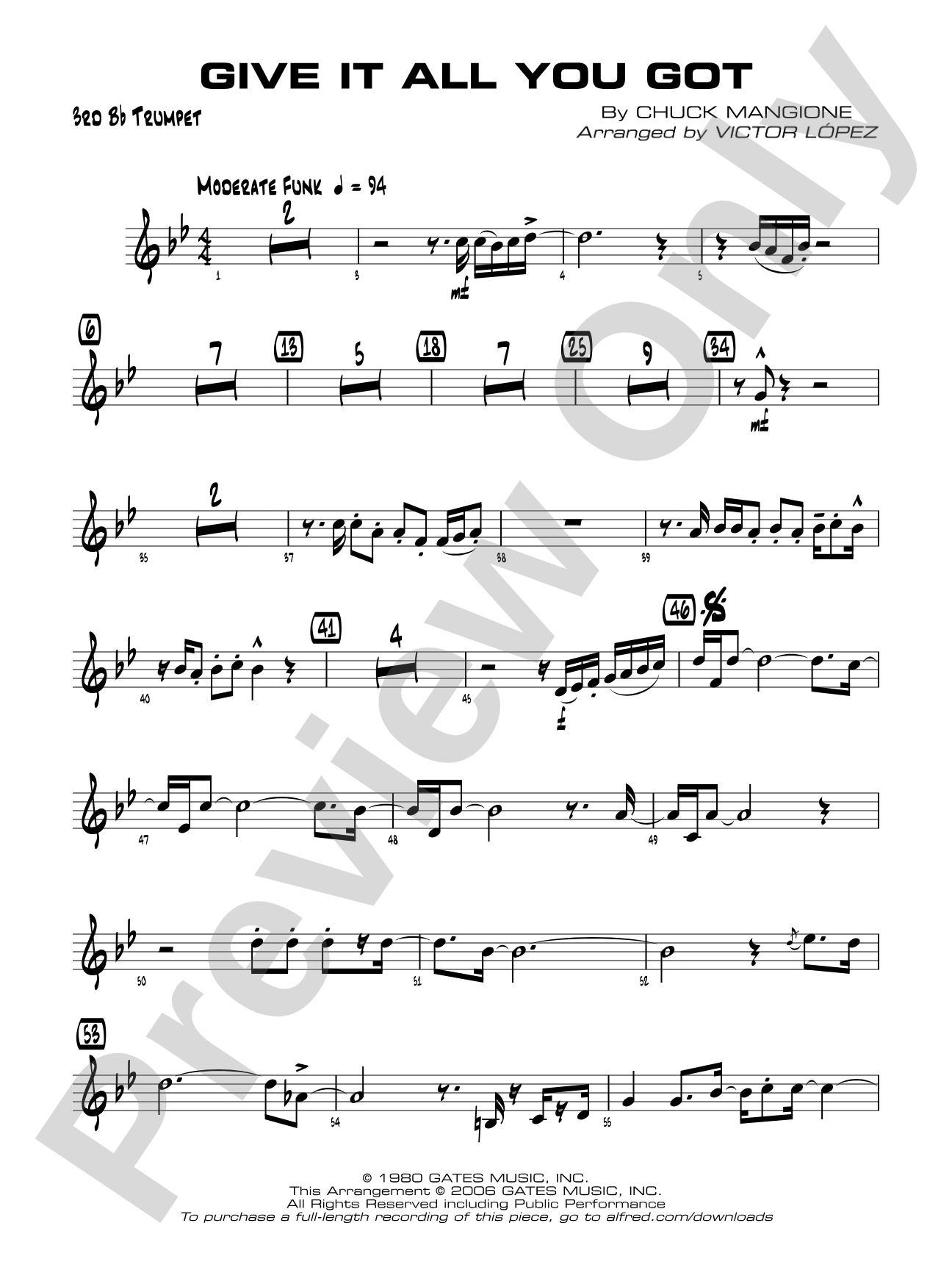 Give It All You Got: 3rd B-flat Trumpet