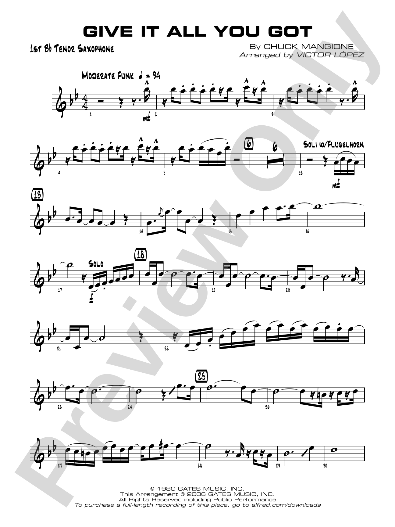 Give It All You Got: B-flat Tenor Saxophone