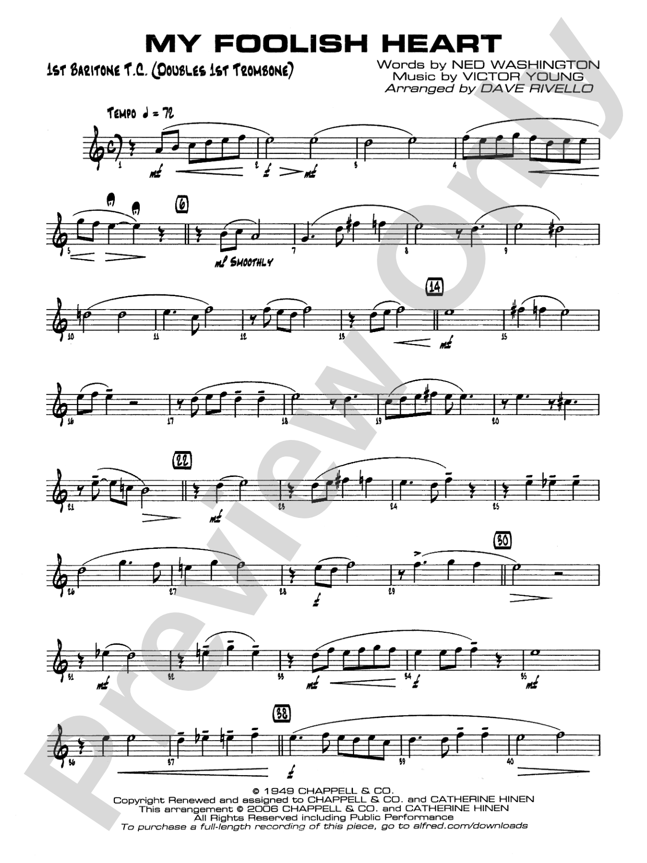 My Foolish Heart: Baritone T.C.