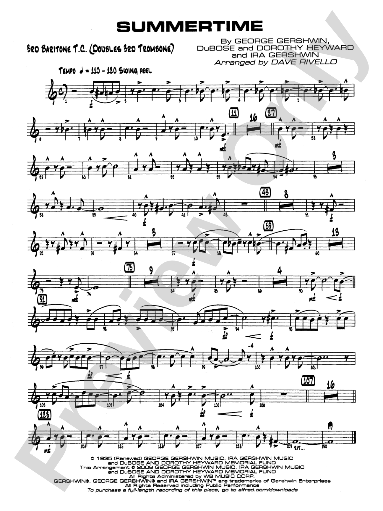 Summertime: 3rd Baritone T.C.