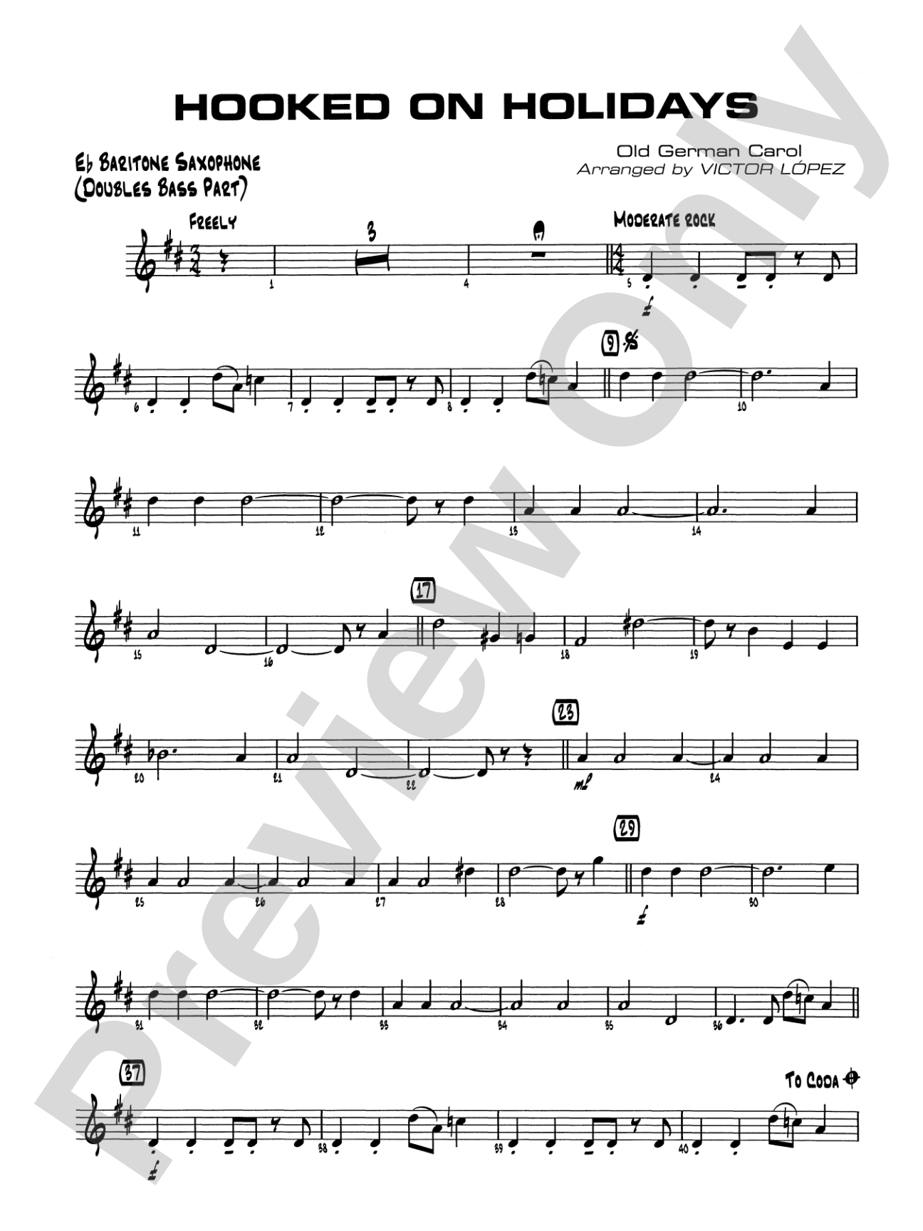 Hooked on Holidays: E-flat Baritone Saxophone