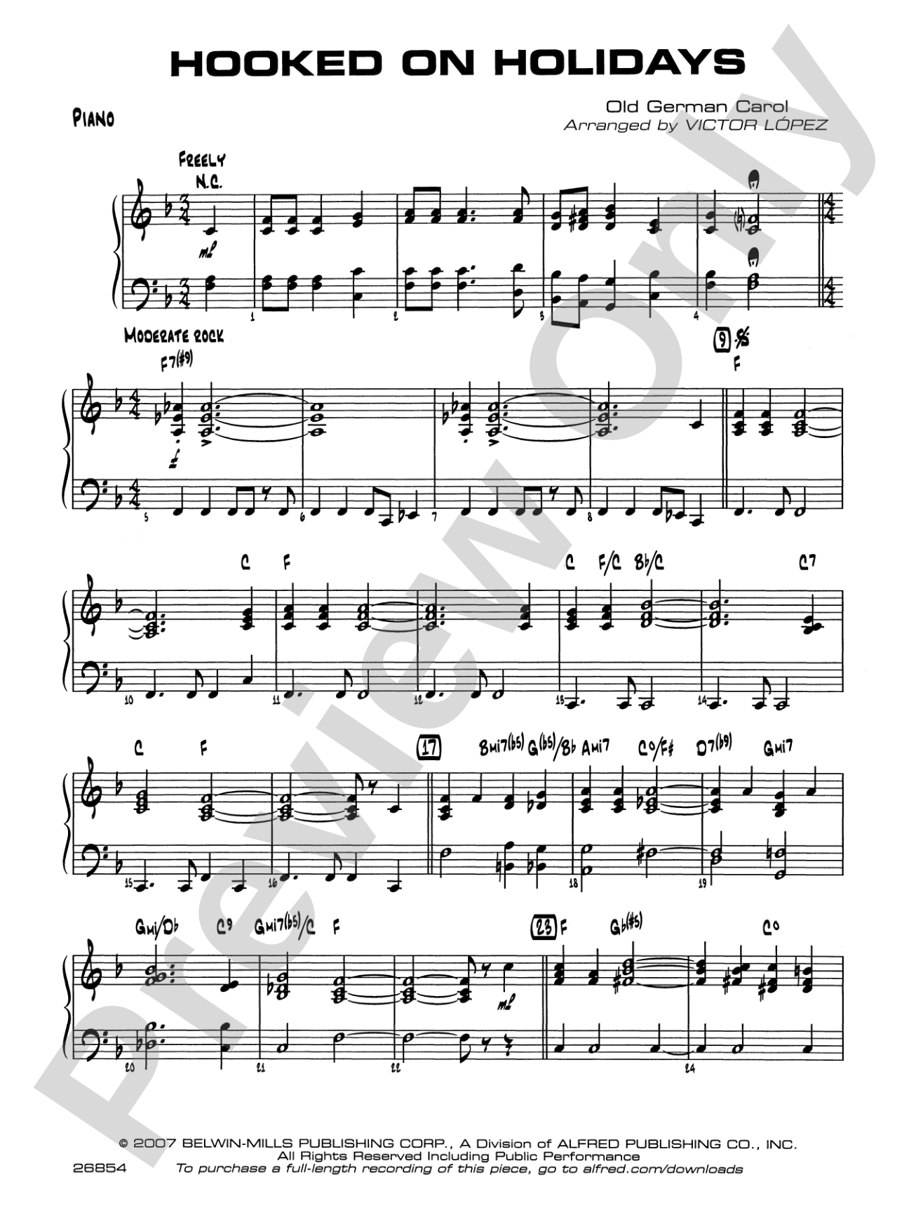 Hooked on Holidays: Piano Accompaniment