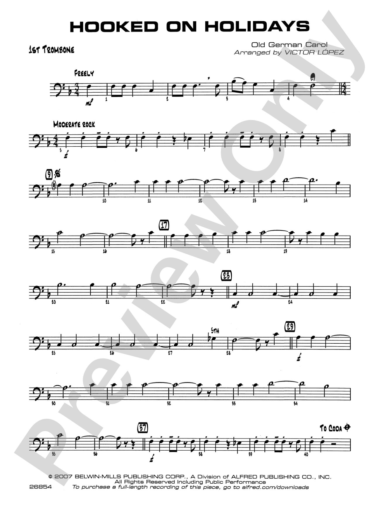 Hooked on Holidays: 1st Trombone