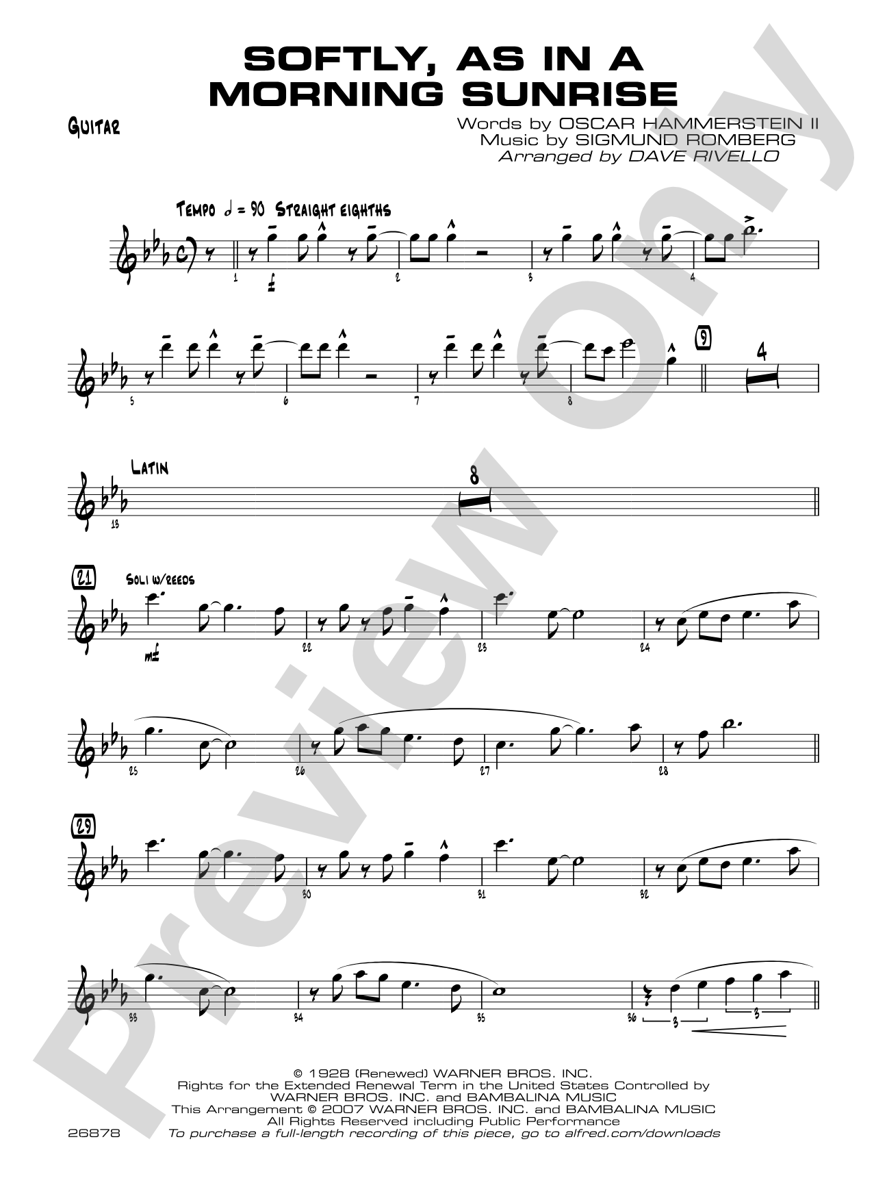 Softly, As in a Morning Sunrise: Guitar