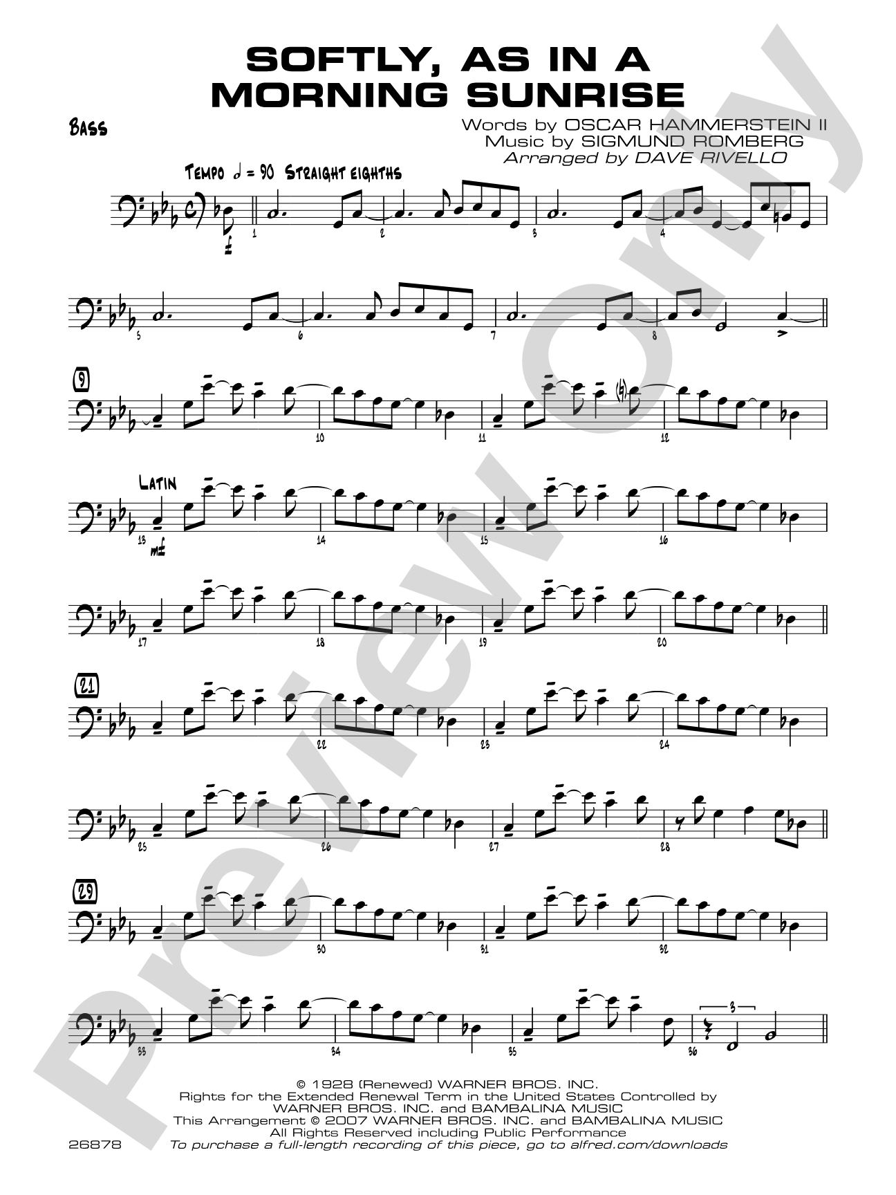 Softly, As in a Morning Sunrise: String Bass