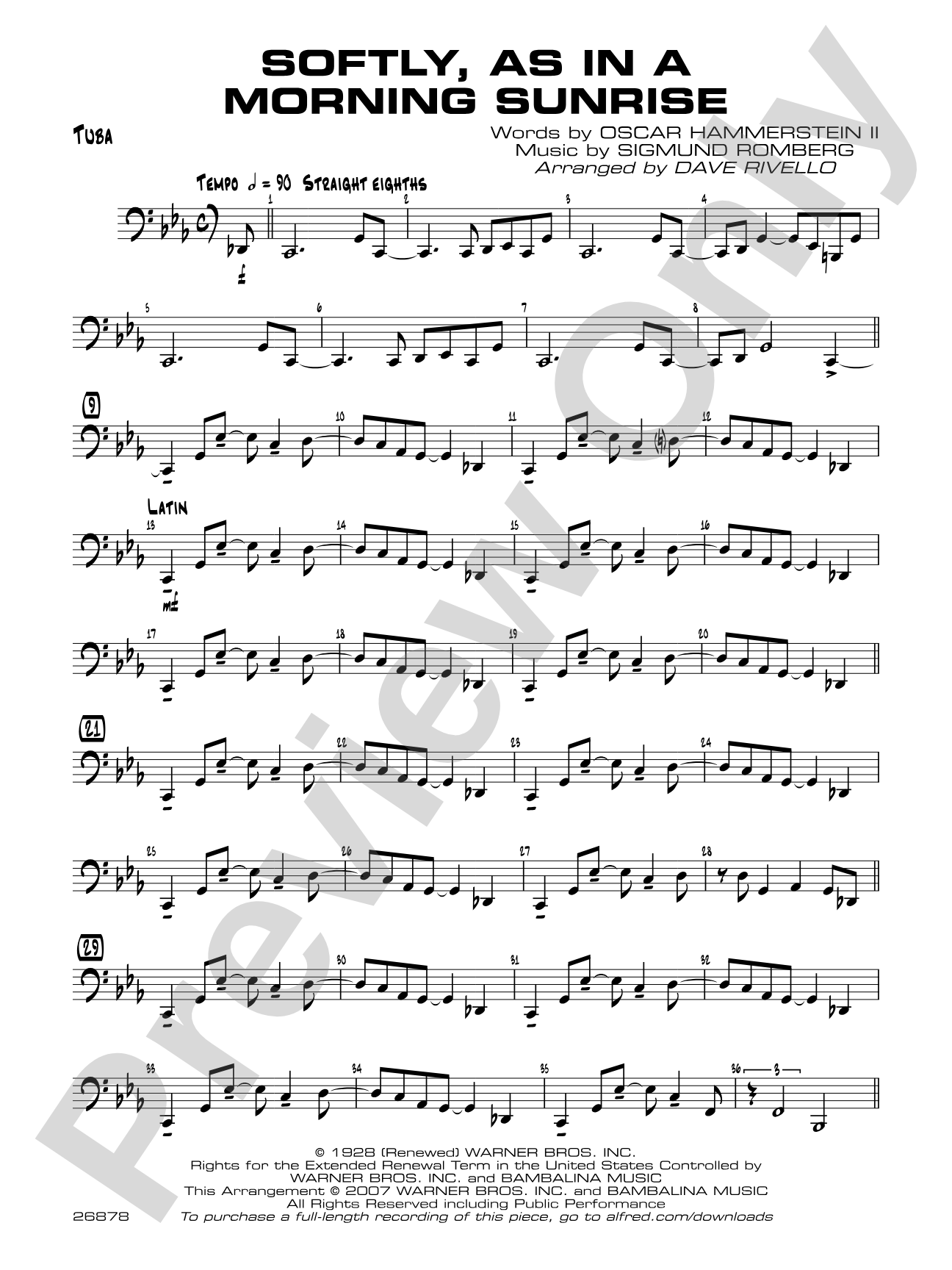 Softly, As in a Morning Sunrise: Tuba