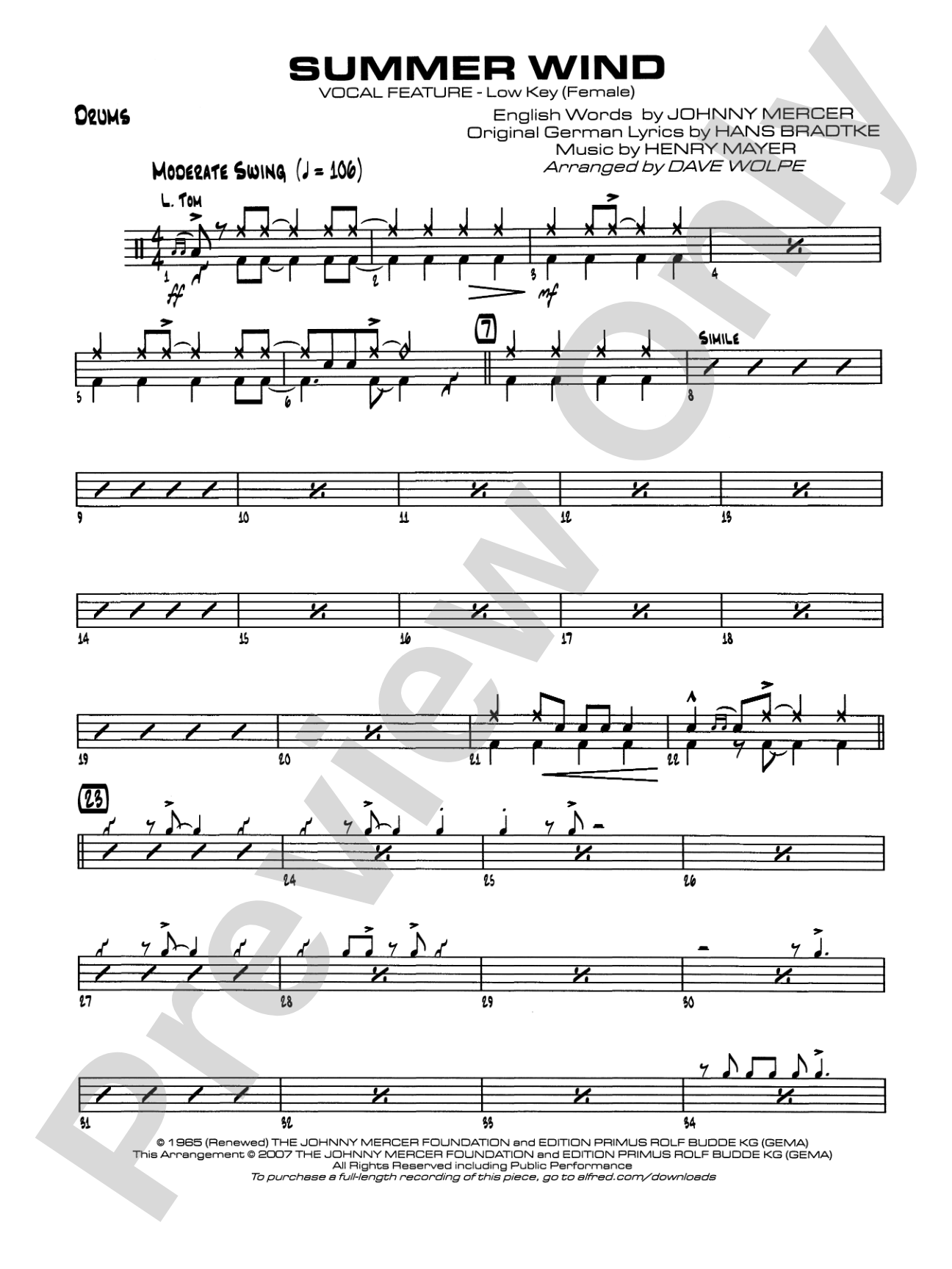 Summer Wind: Drums