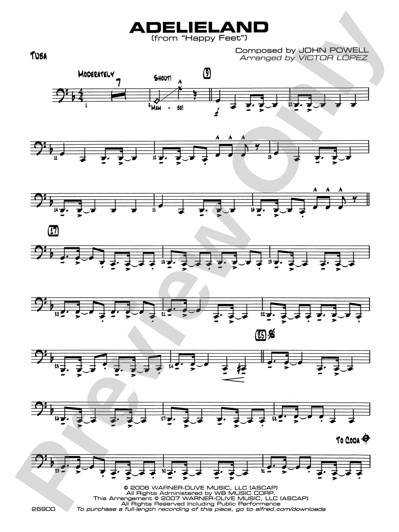 Adelieland (from Happy Feet): Tuba