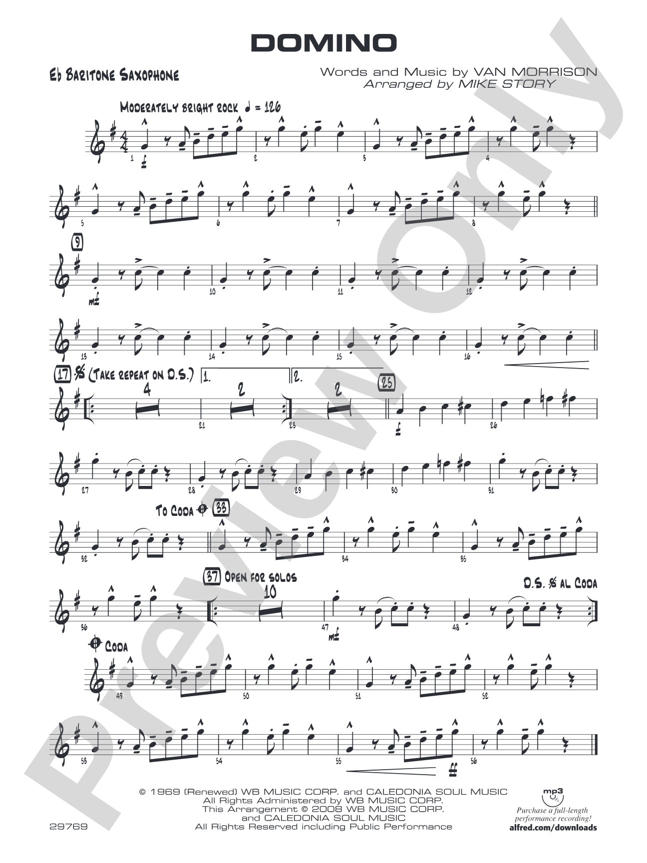 Domino: E-flat Baritone Saxophone