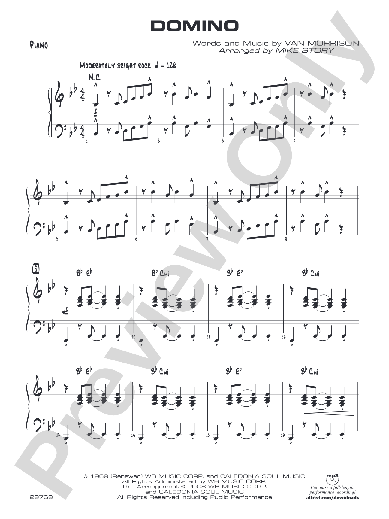 Domino: Piano Accompaniment