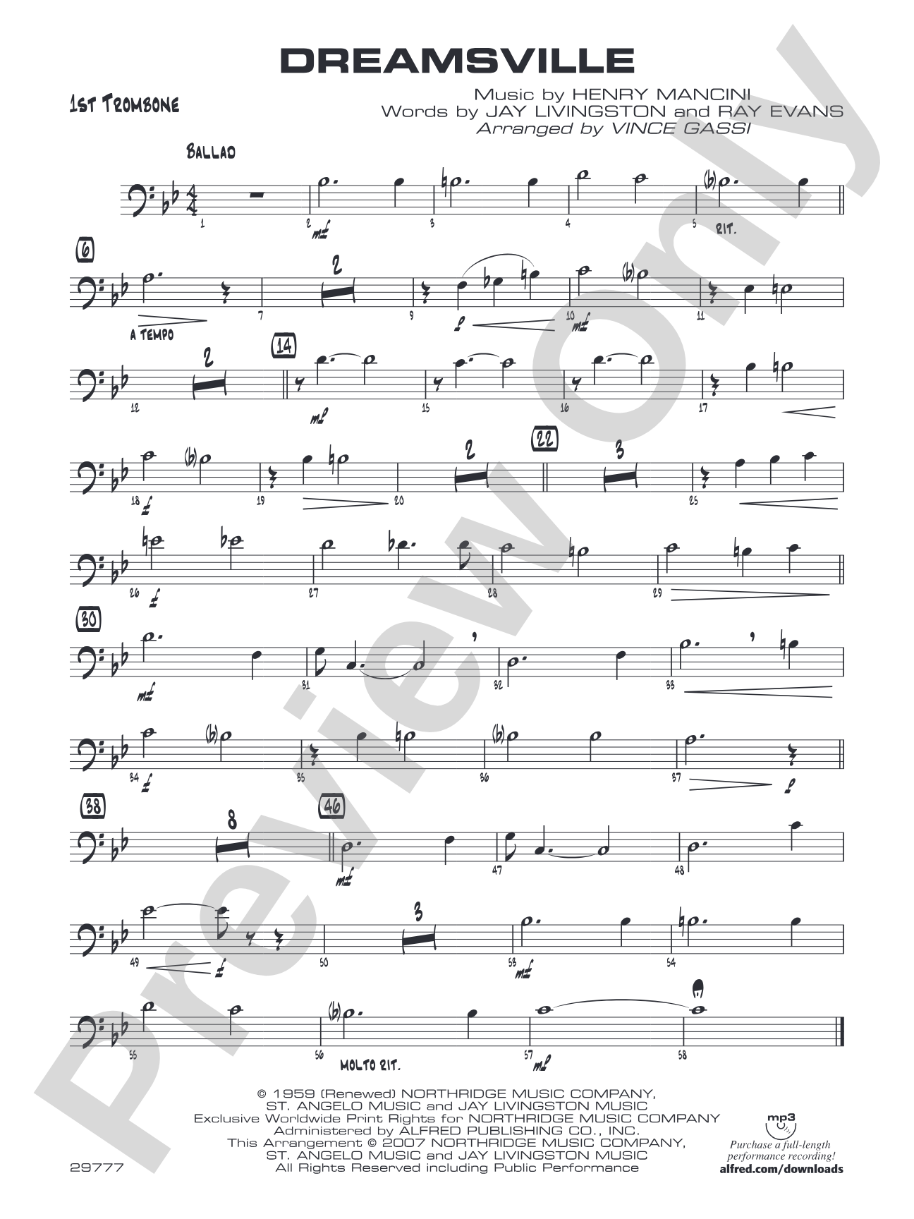 Dreamsville: 1st Trombone