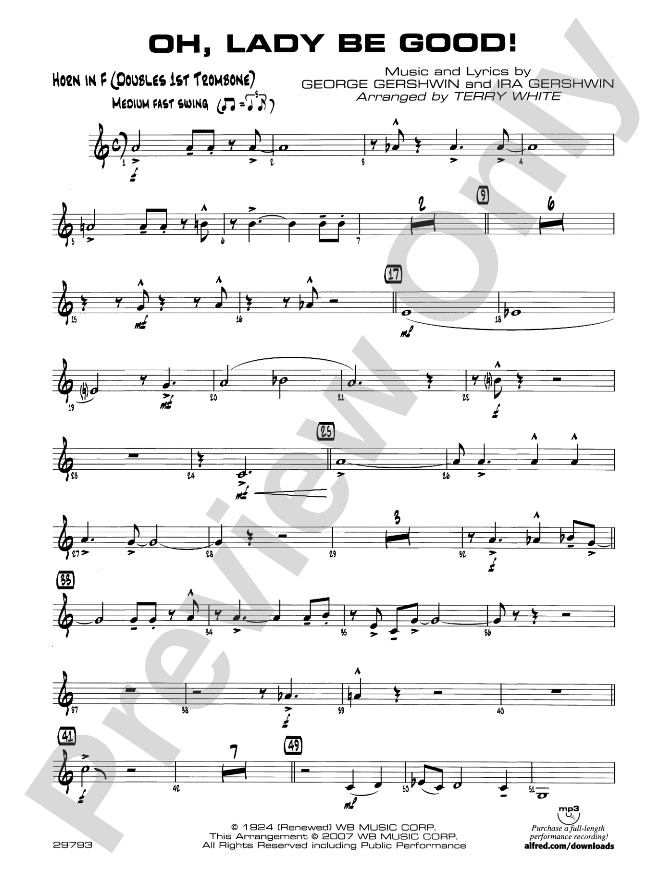 Oh, Lady Be Good!: 1st F Horn